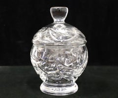 Mid 20th Century Crystal Candy Dish with Lid