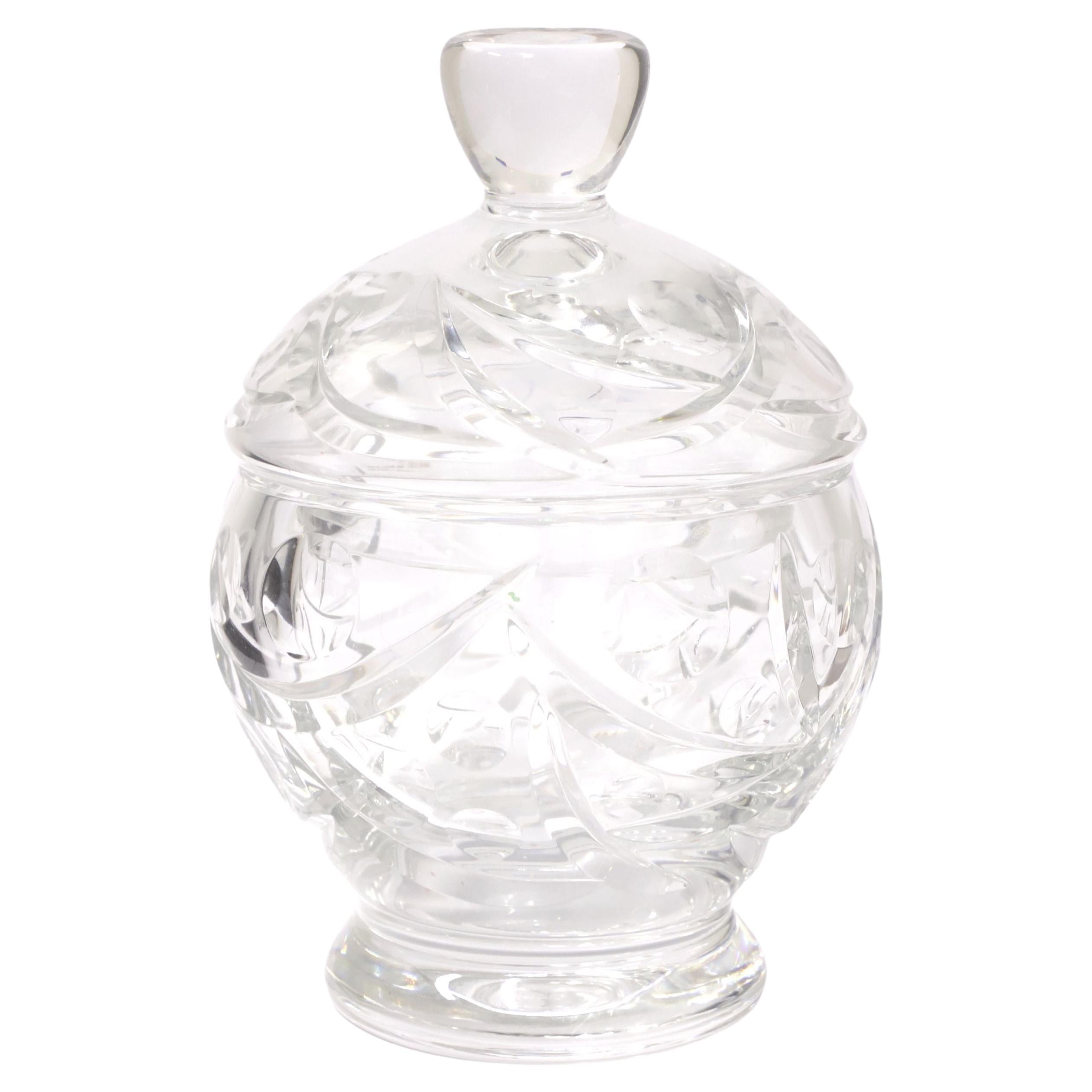 Mid 20th Century Crystal Candy Dish with Lid