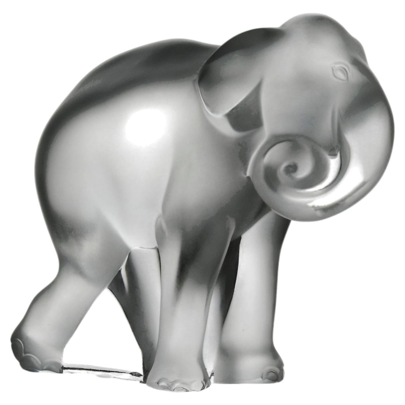Mid-20th Century Crystal Glass Sculpture entitled "Timore" by Marc Lalique