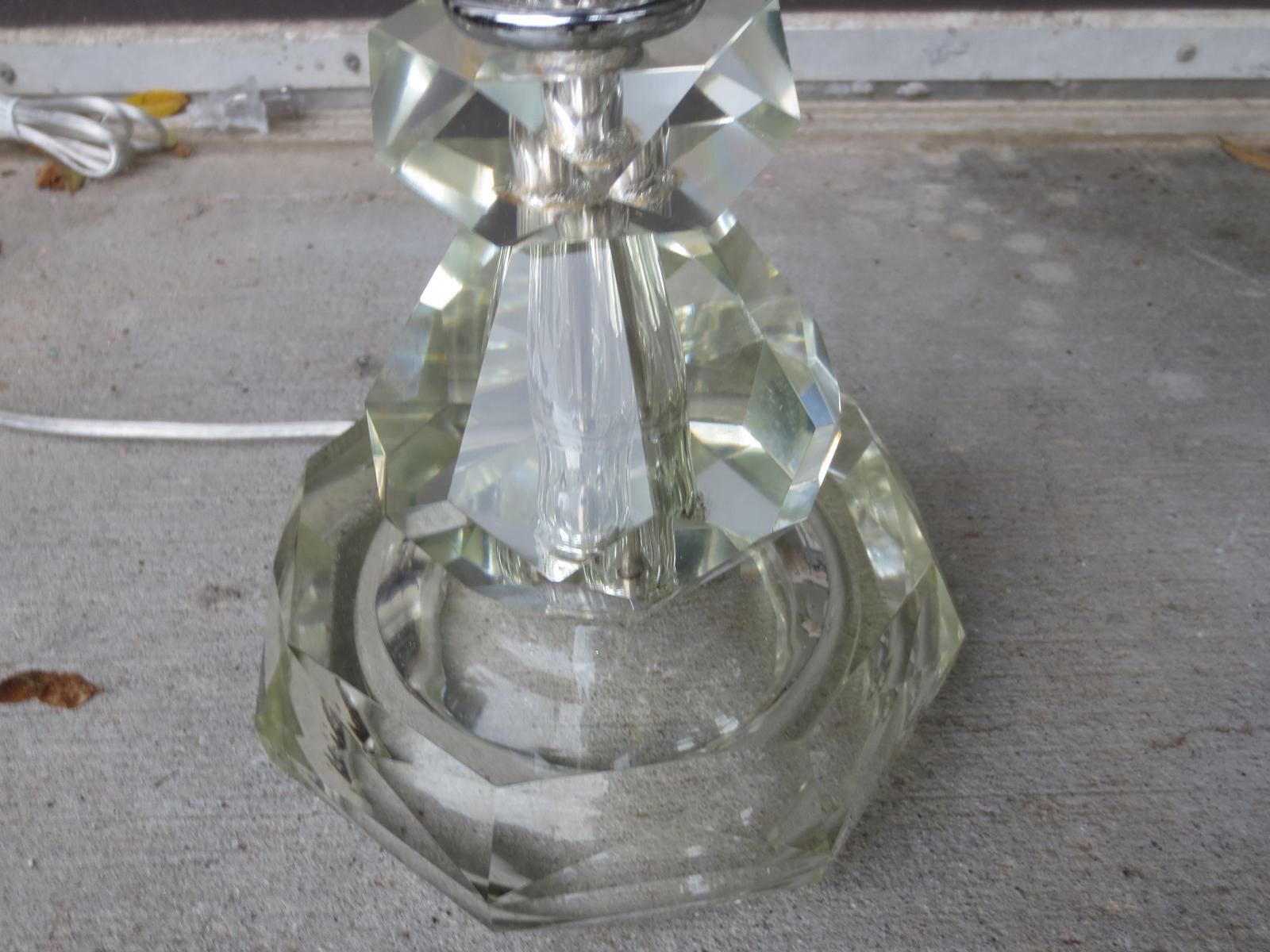 Mid-20th Century Crystal Lamp For Sale 1