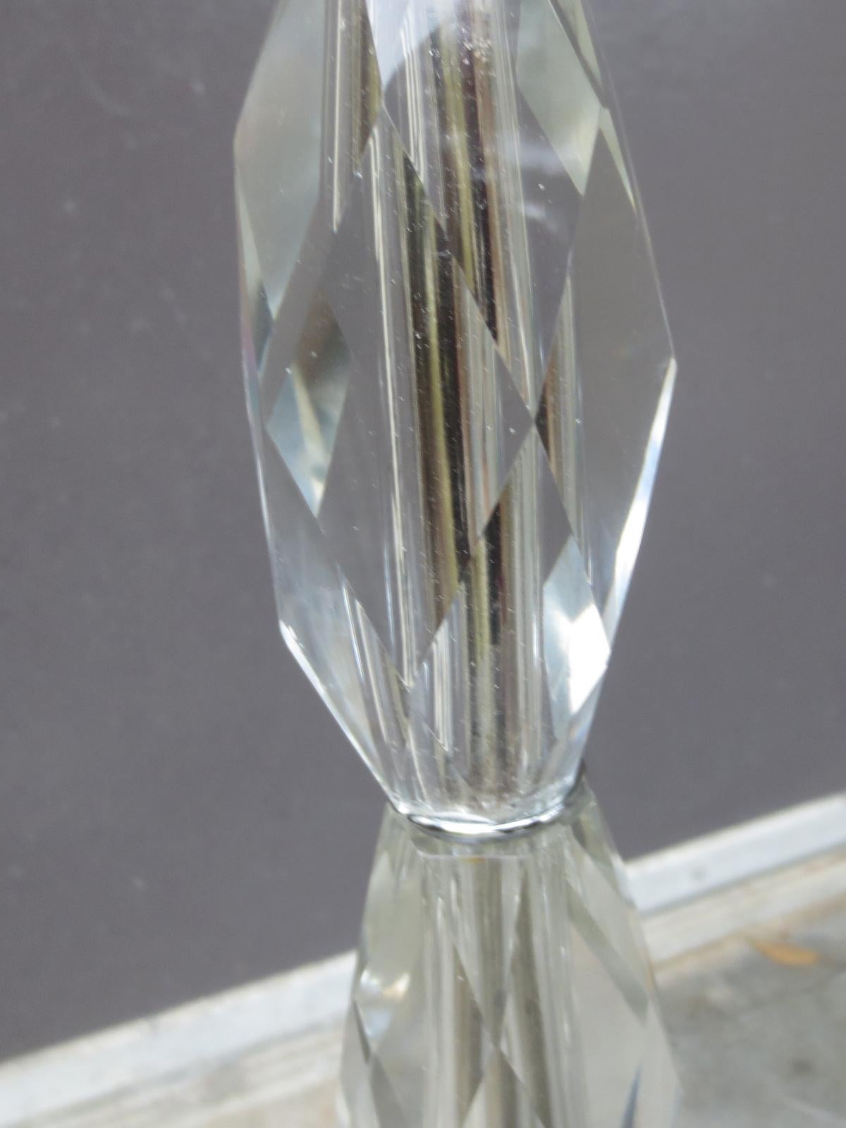 Mid-20th Century Crystal Lamp For Sale 3