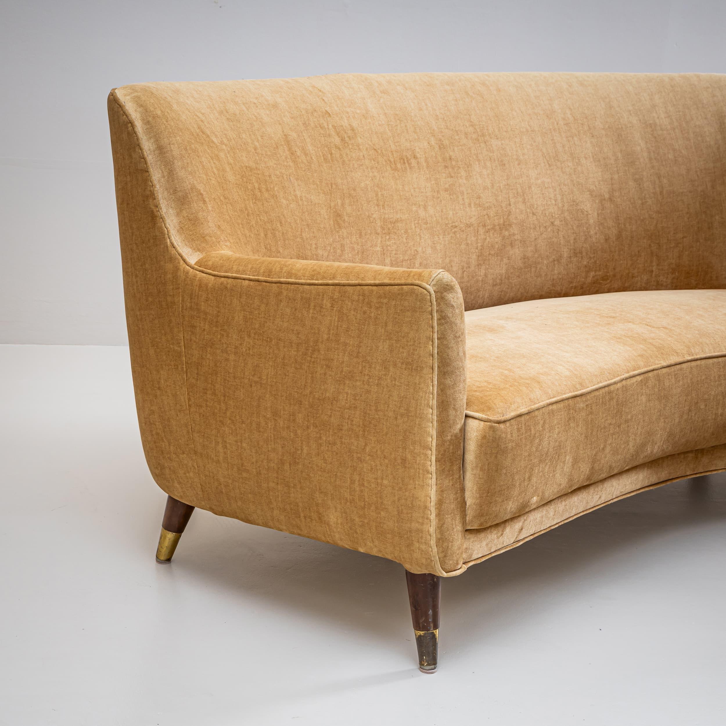 Divano curvo della metà del XX secolo di Gio Ponti (1891-1979), Italia in vendita 2
