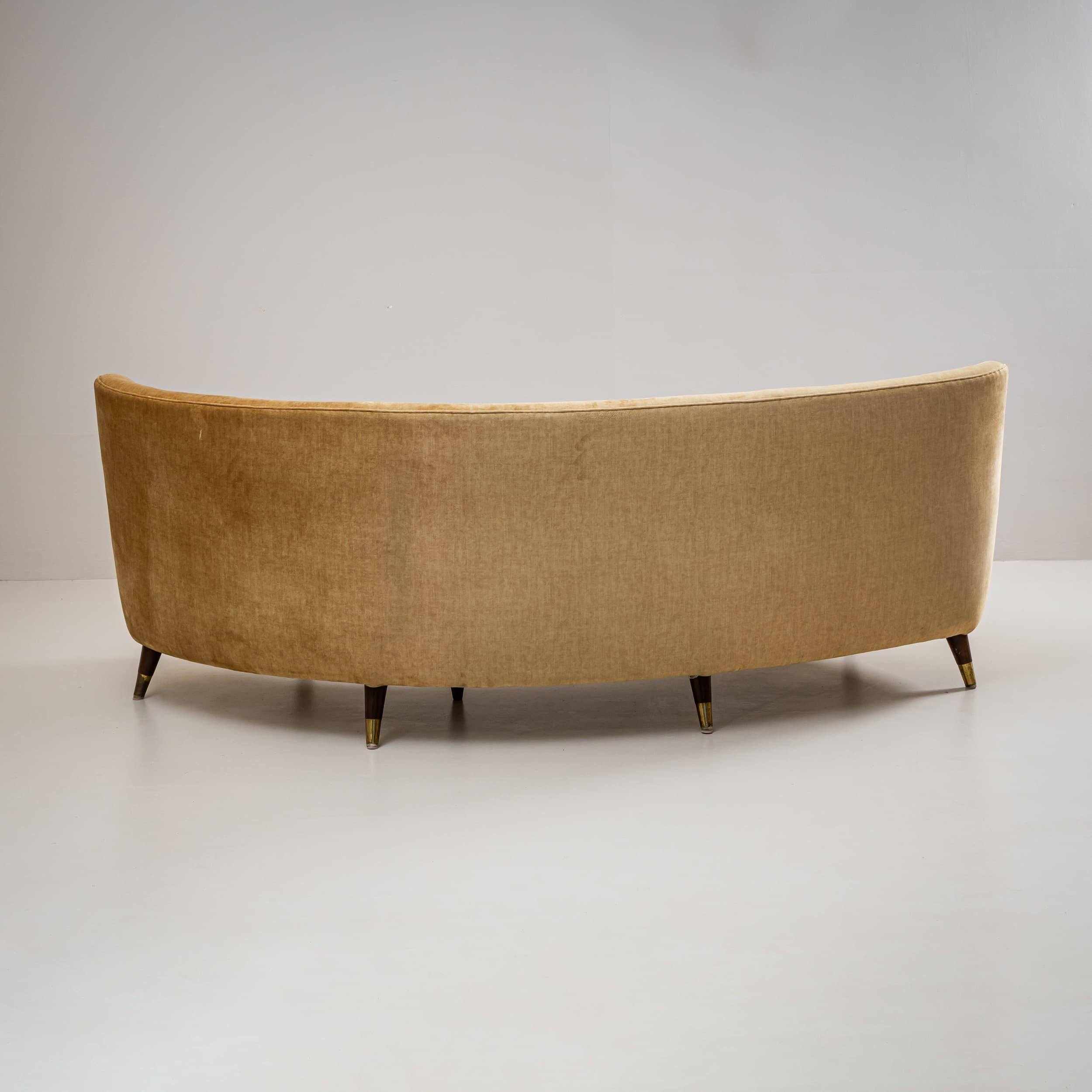 Divano curvo della metà del XX secolo di Gio Ponti (1891-1979), Italia in vendita 4