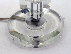 Mid-20th Century Cut Stacked Crystal Block Lamp