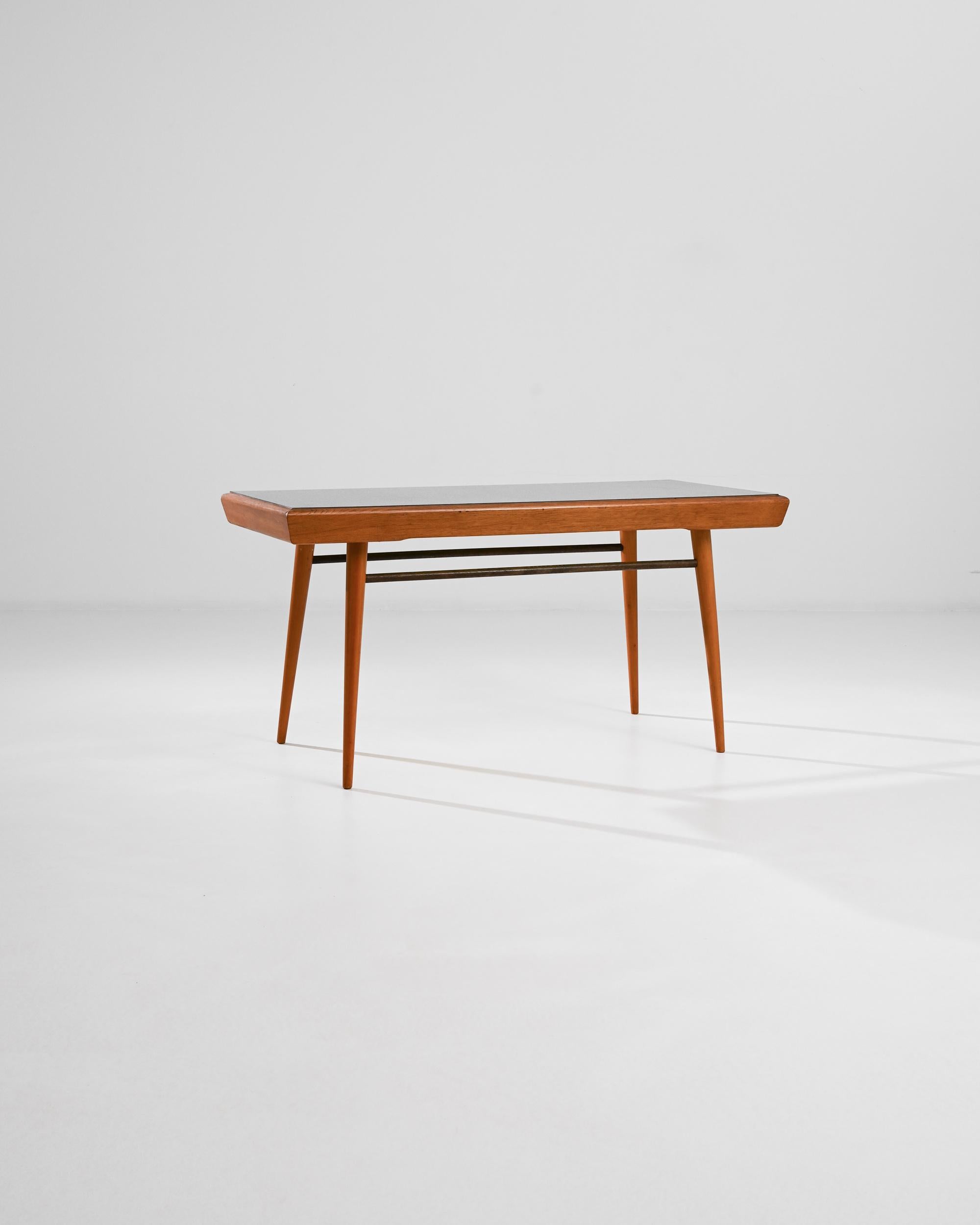 Mid-20th Century Czech Wooden Side Table 2