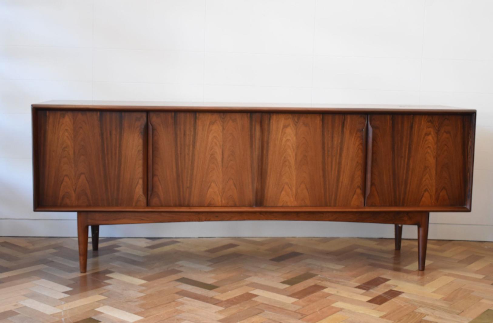 Mid 20th Century Danish Arne Vodder Rosewood Sideboard In Good Condition In London, GB