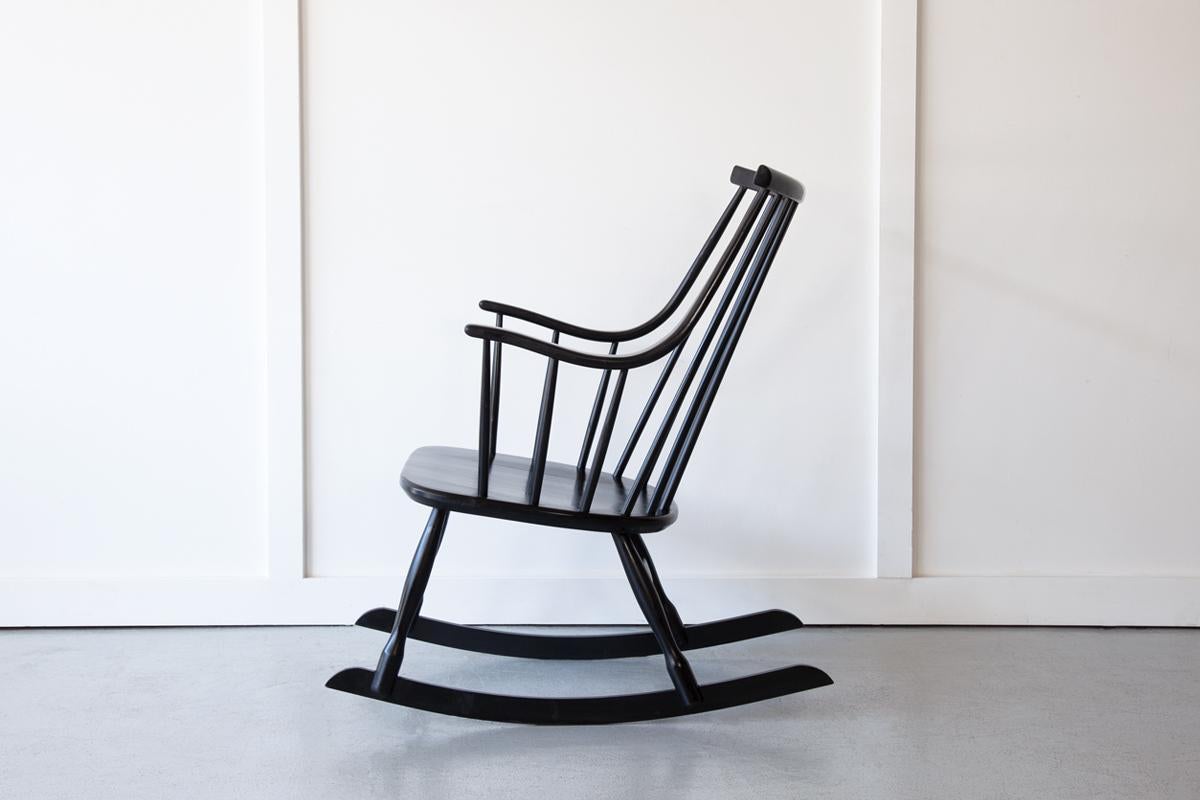 Mid 20th Century, Danish Grandessa Rocking Chair by Lena Larsson for Nesto In Good Condition In Bristol, GB