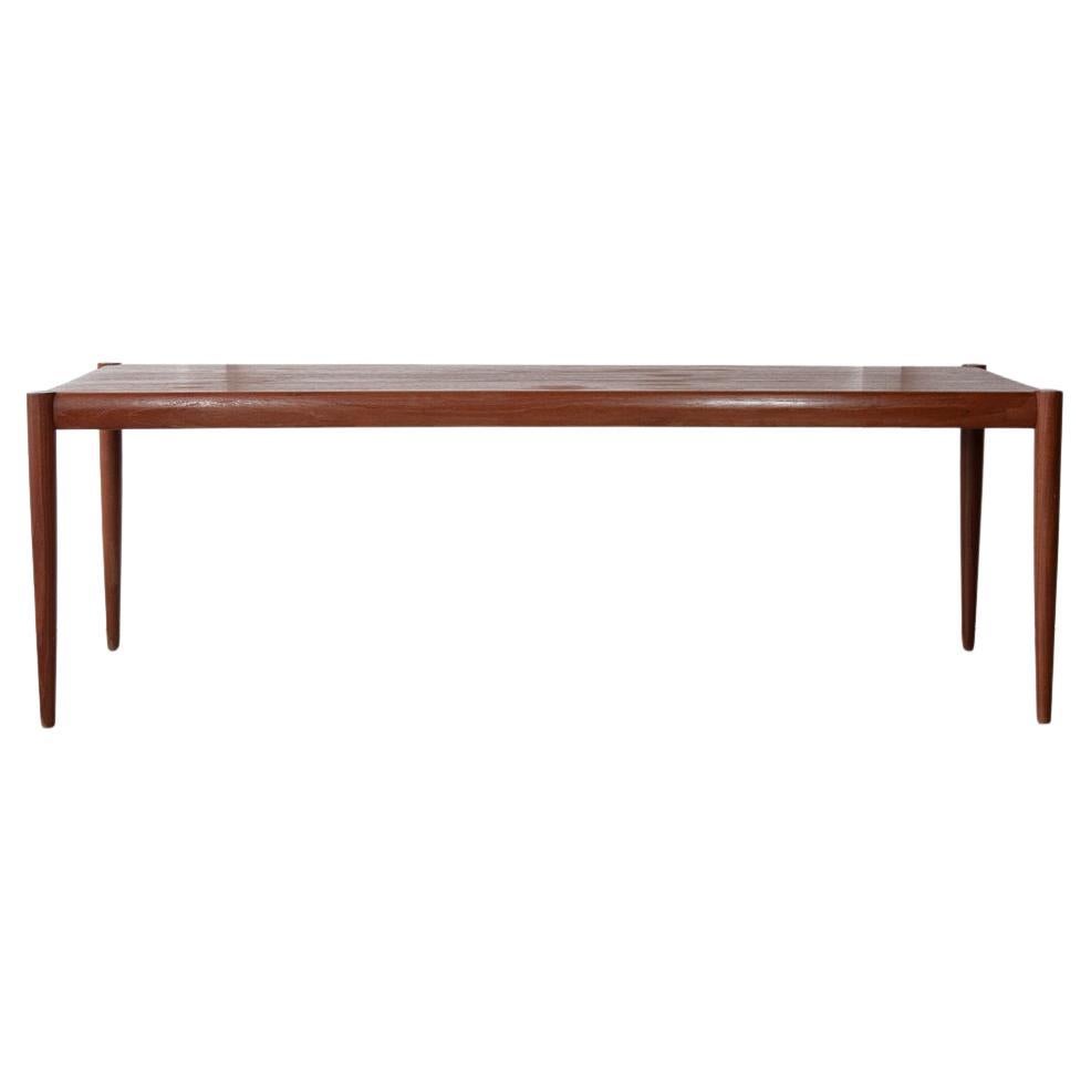 Mid 20th Century, Danish, Long Elegant Teak Coffee Table