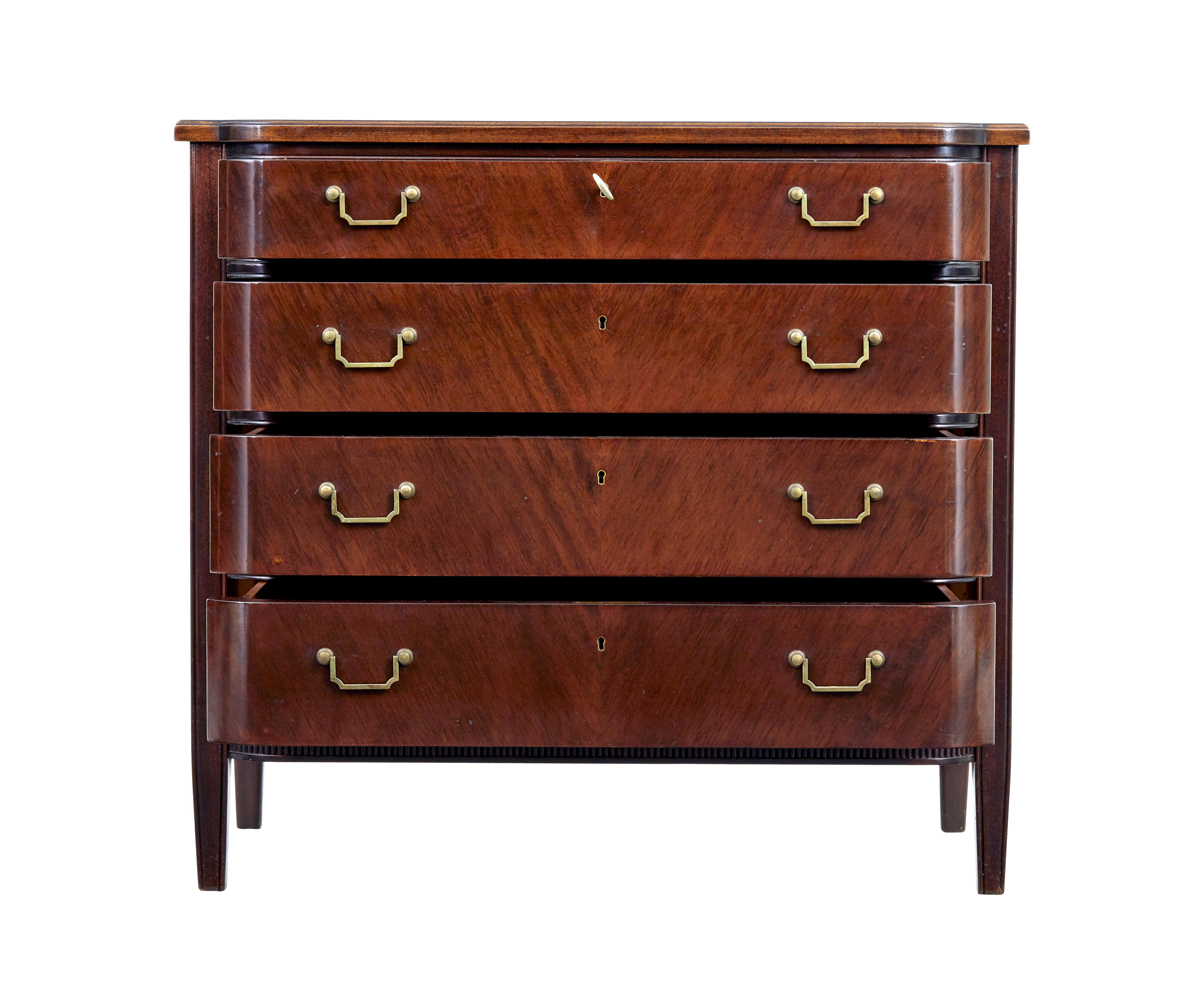 Mid-Century Modern Mid 20th century Danish mahogany chest of drawers For Sale