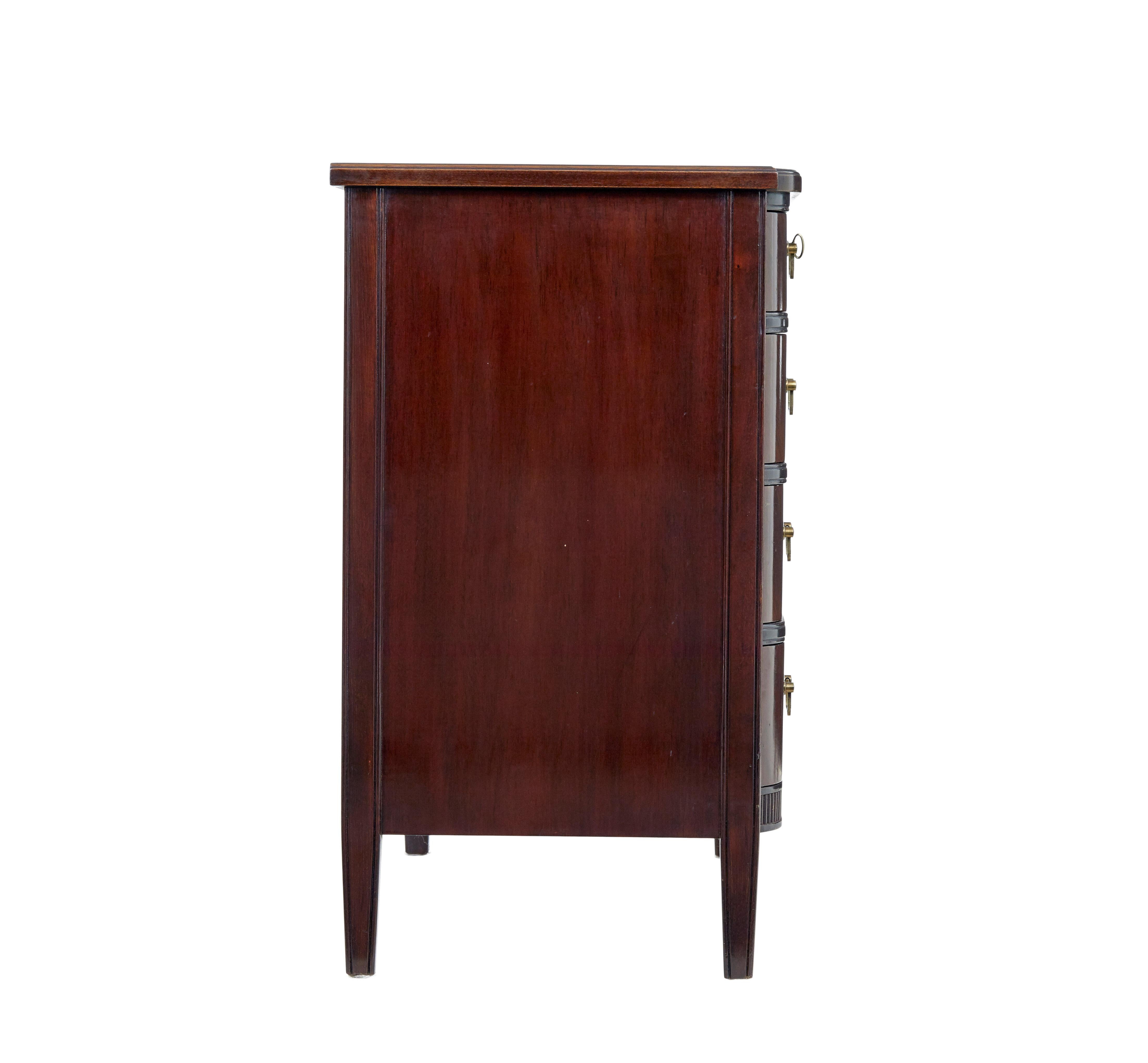 20th Century Mid 20th century Danish mahogany chest of drawers For Sale