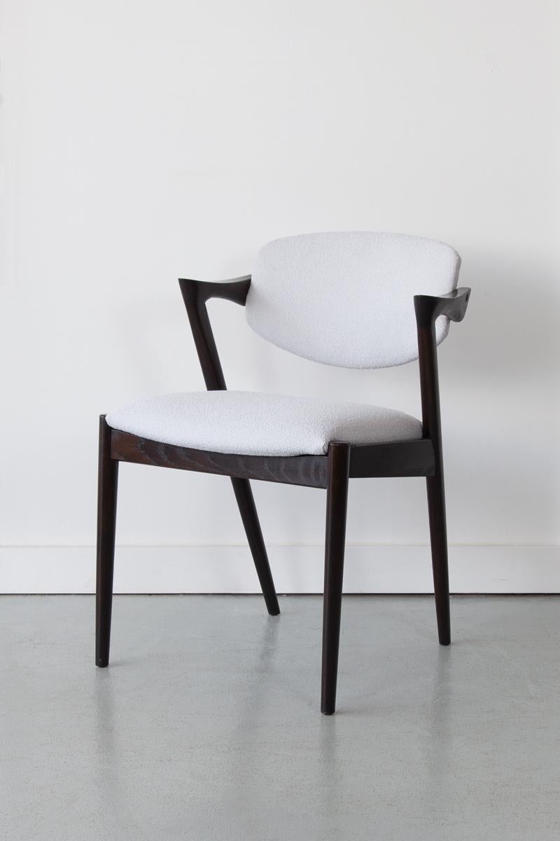 Mid-Century Modern Mid-20th Century, Danish, Model 42 Dining Chair by Kai Kristiansen, 2 Available For Sale