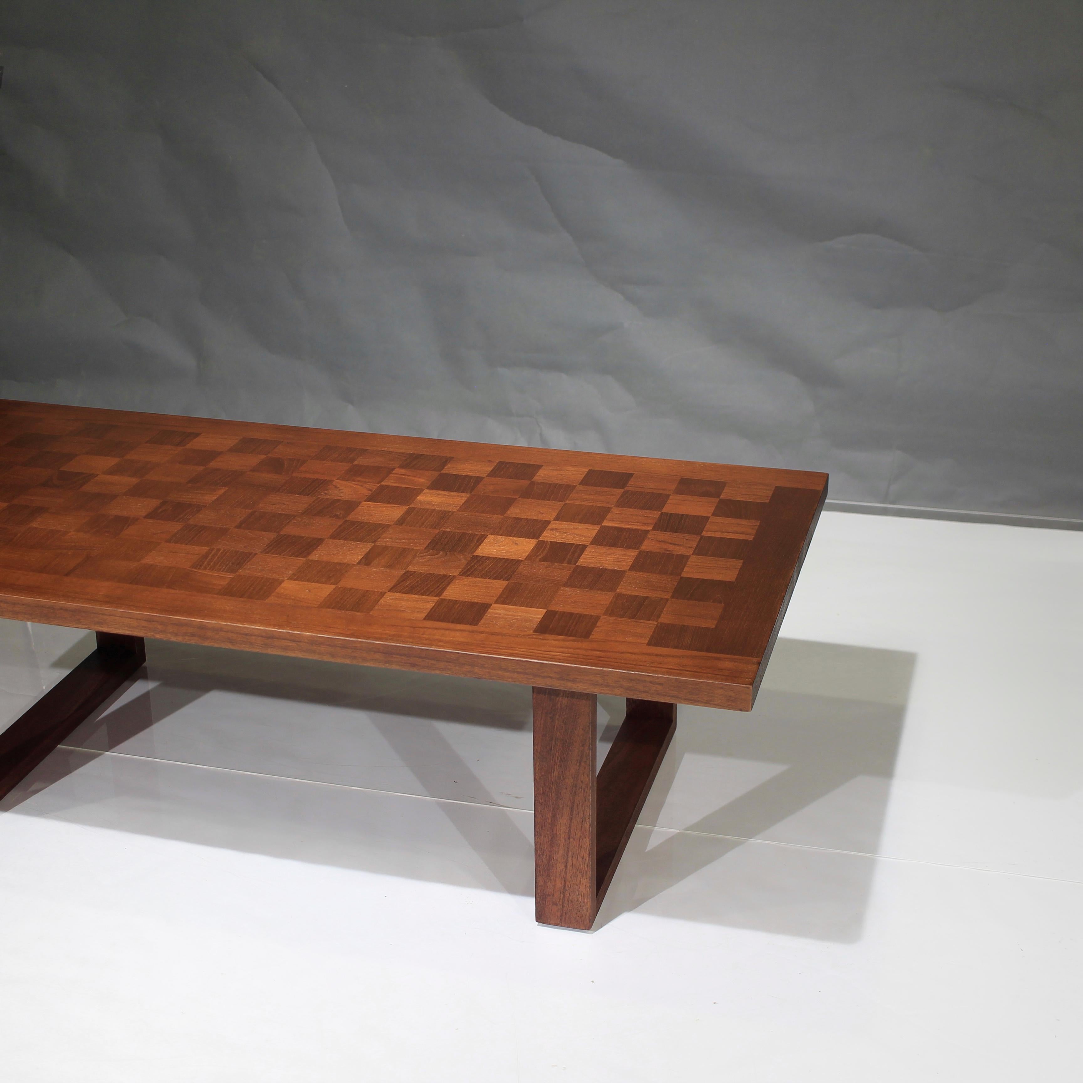 Mid Century Danish Modern Coffee Table by Poul Cadovius for Cado 1