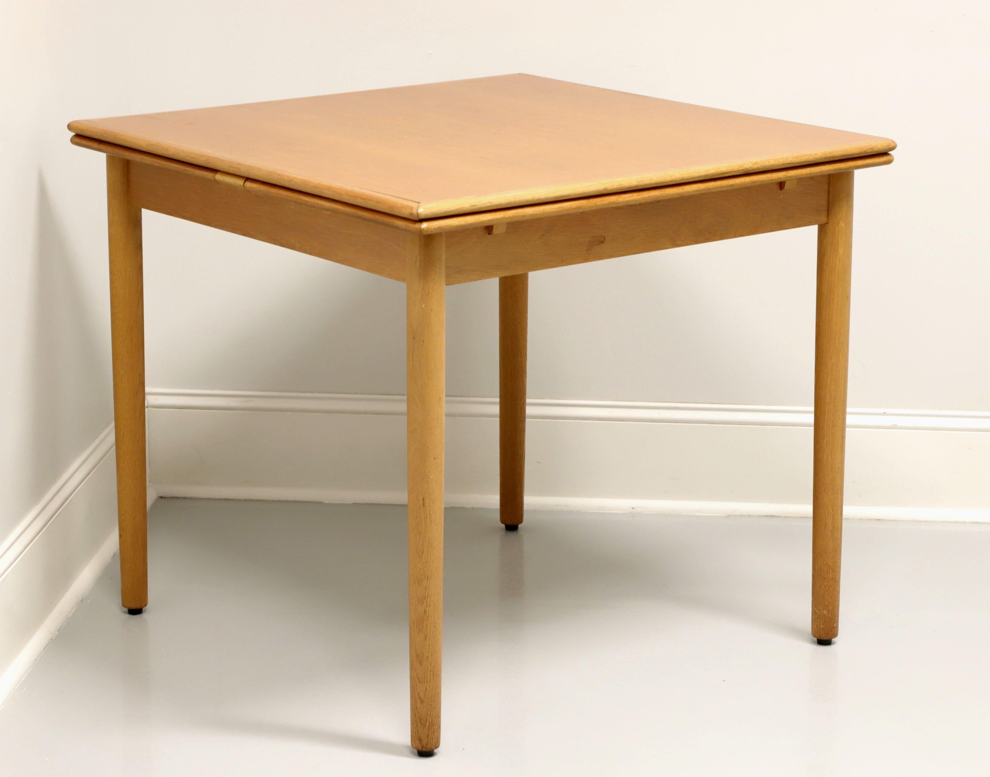 Mid 20th Century Danish Modern Oak Square Drawtop Dining Table For Sale 12