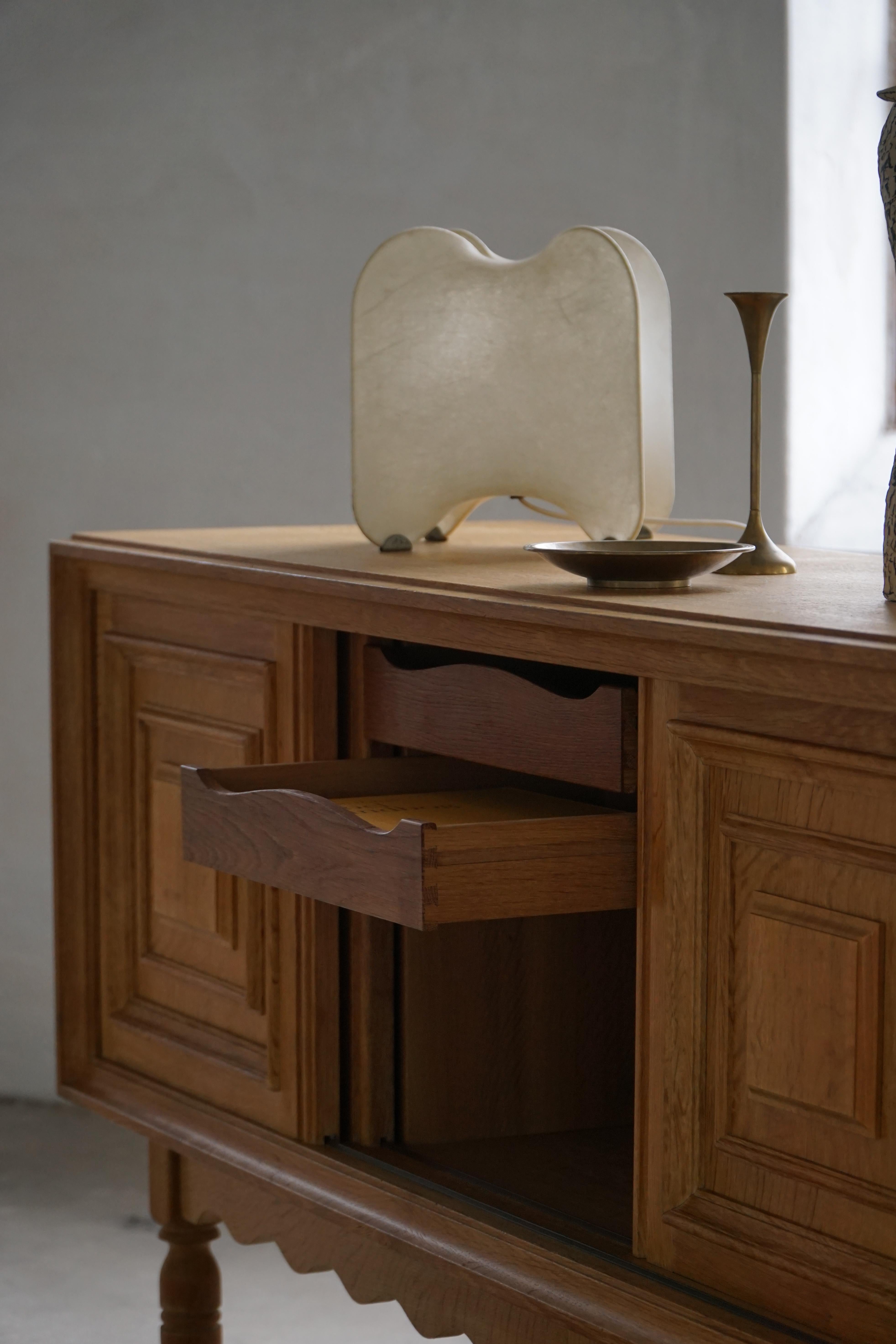 Mid-20th Century, Danish Oak Sideboard / Crezenda, Danish Cabinetmaker, 1950s For Sale 7