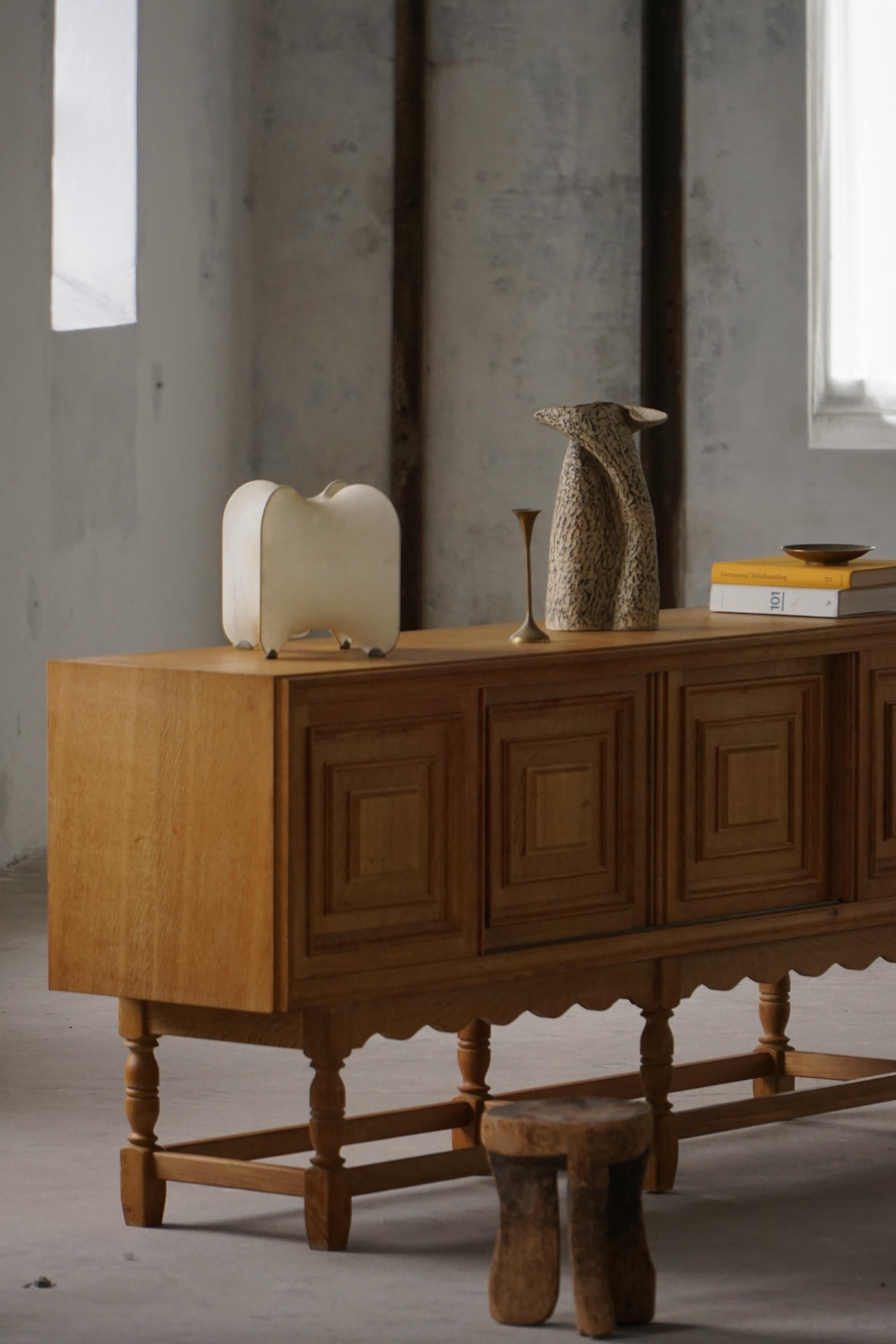 Mid-20th Century, Danish Oak Sideboard / Crezenda, Danish Cabinetmaker, 1950s For Sale 11