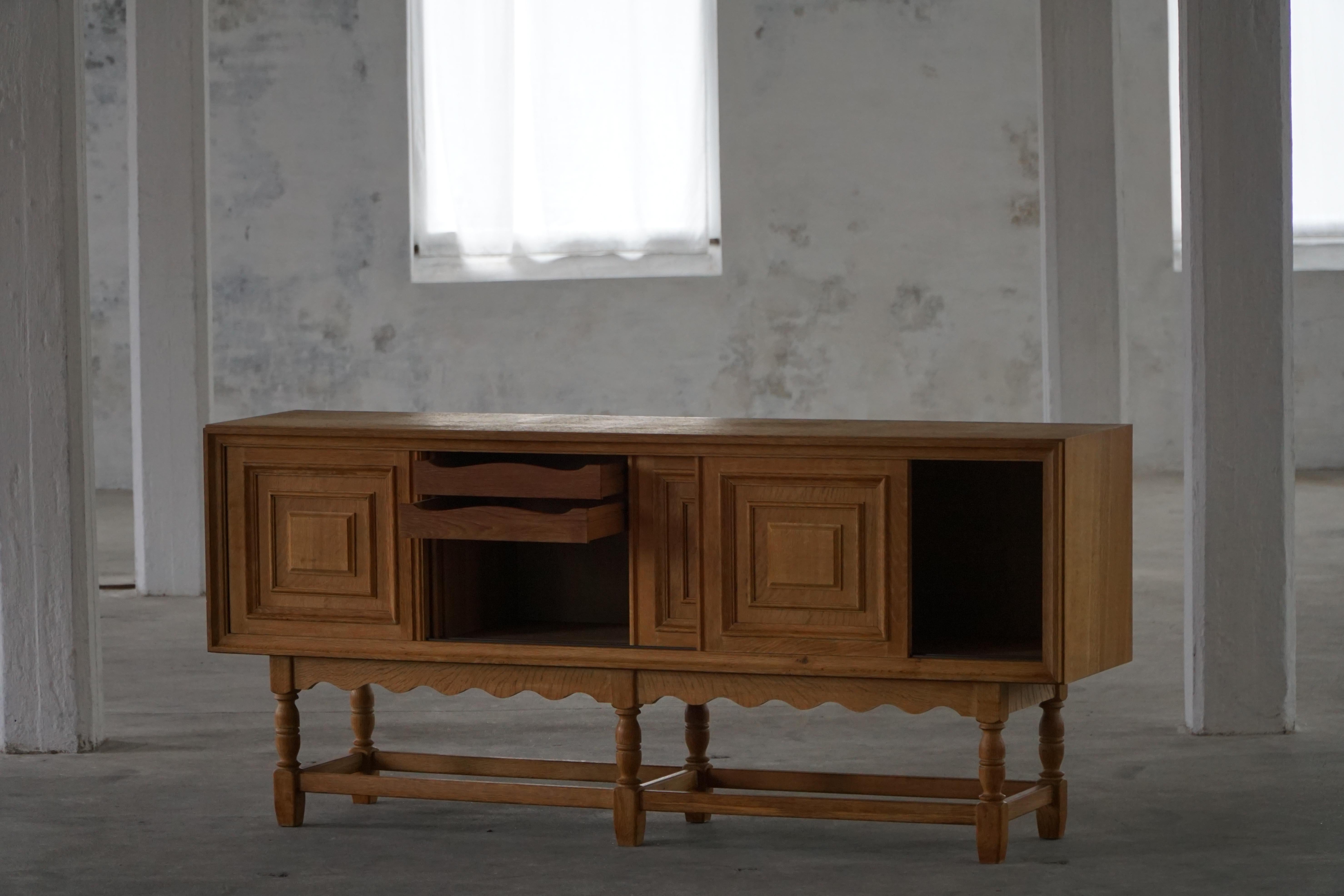 Mid-20th Century, Danish Oak Sideboard / Crezenda, Danish Cabinetmaker, 1950s For Sale 1