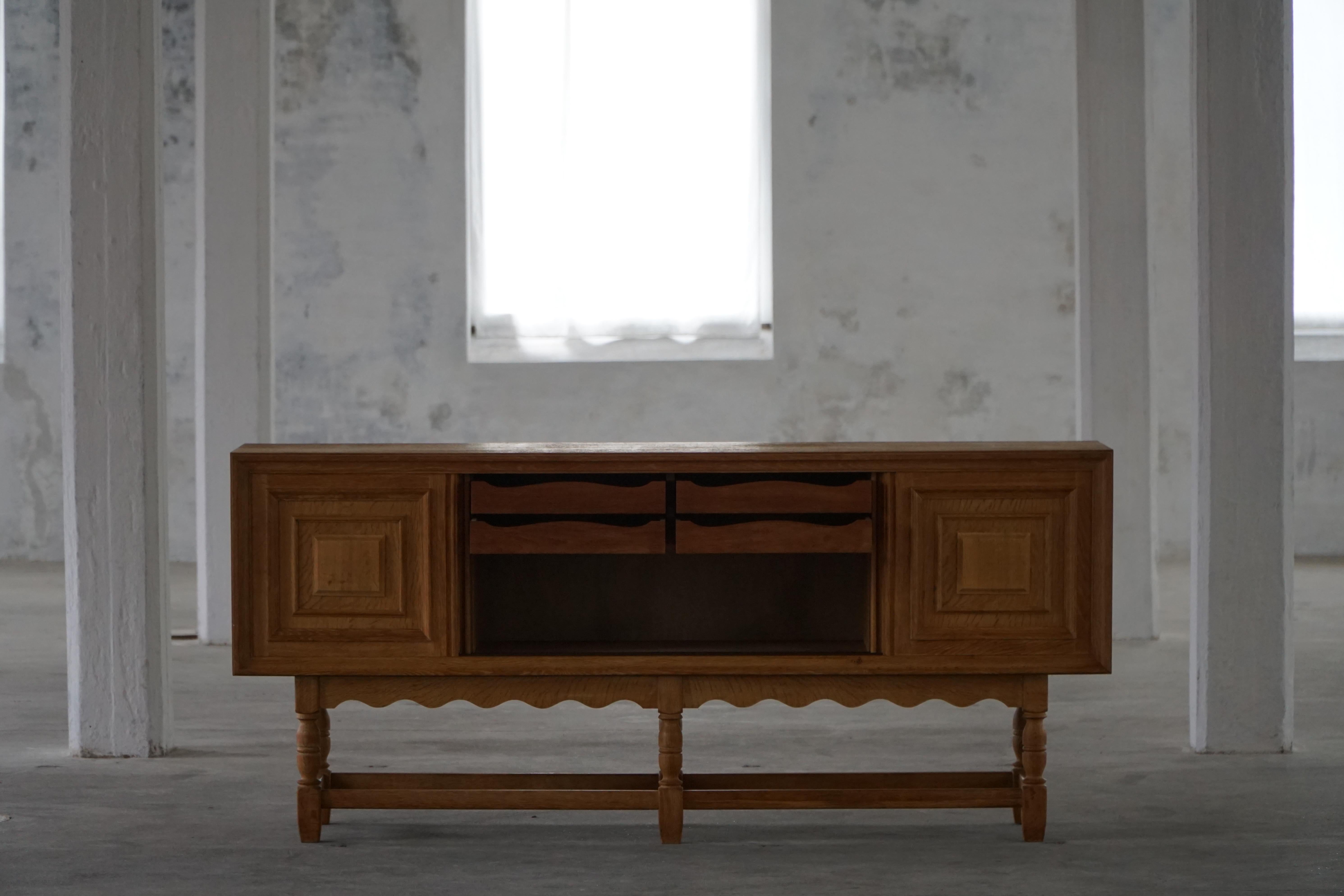 Mid-20th Century, Danish Oak Sideboard / Crezenda, Danish Cabinetmaker, 1950s For Sale 2