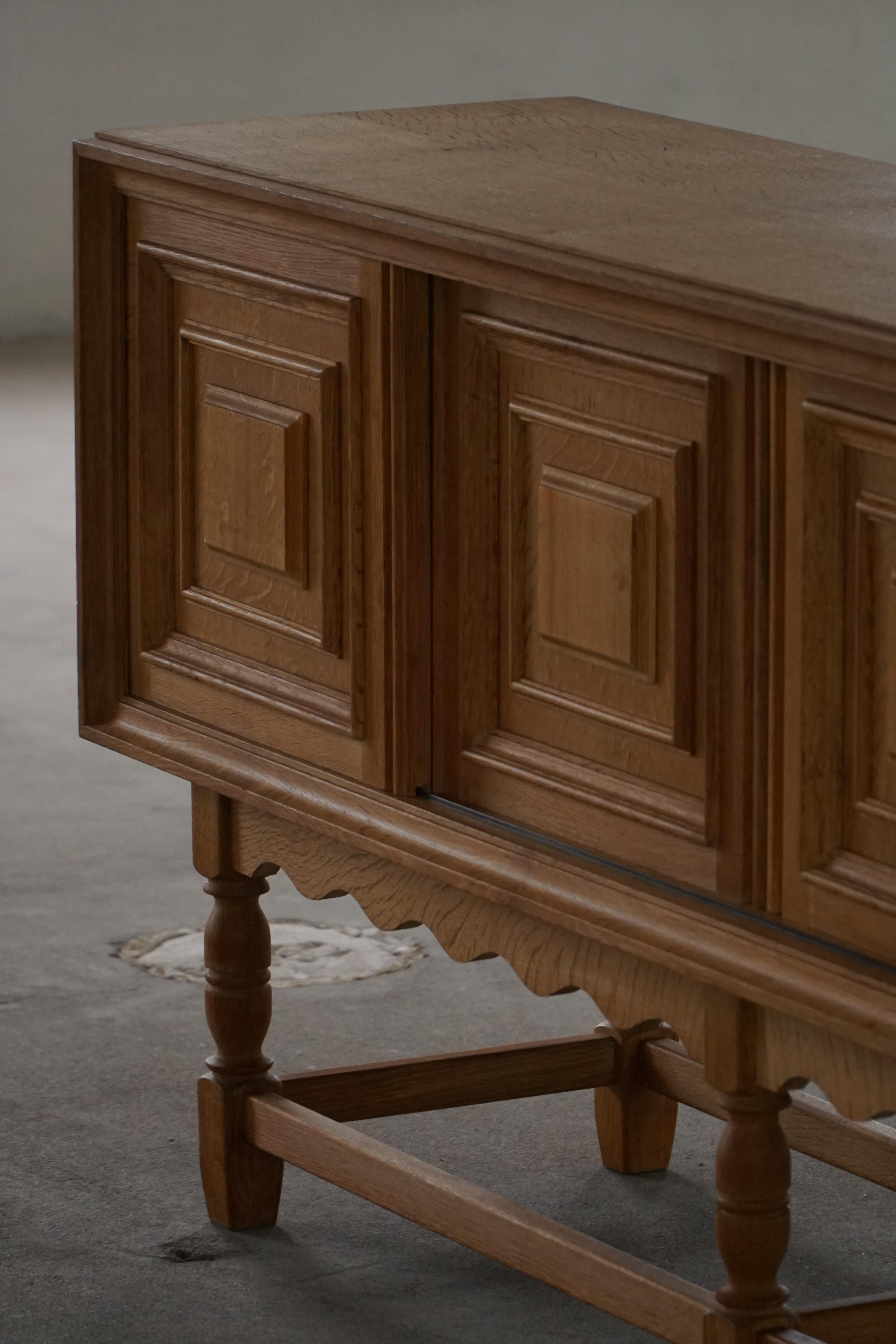 Mid-20th Century, Danish Oak Sideboard / Crezenda, Danish Cabinetmaker, 1950s For Sale 4