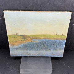 Mid-20th Century Danish Oil on Canvas Of Danish Lake on Sjælland
