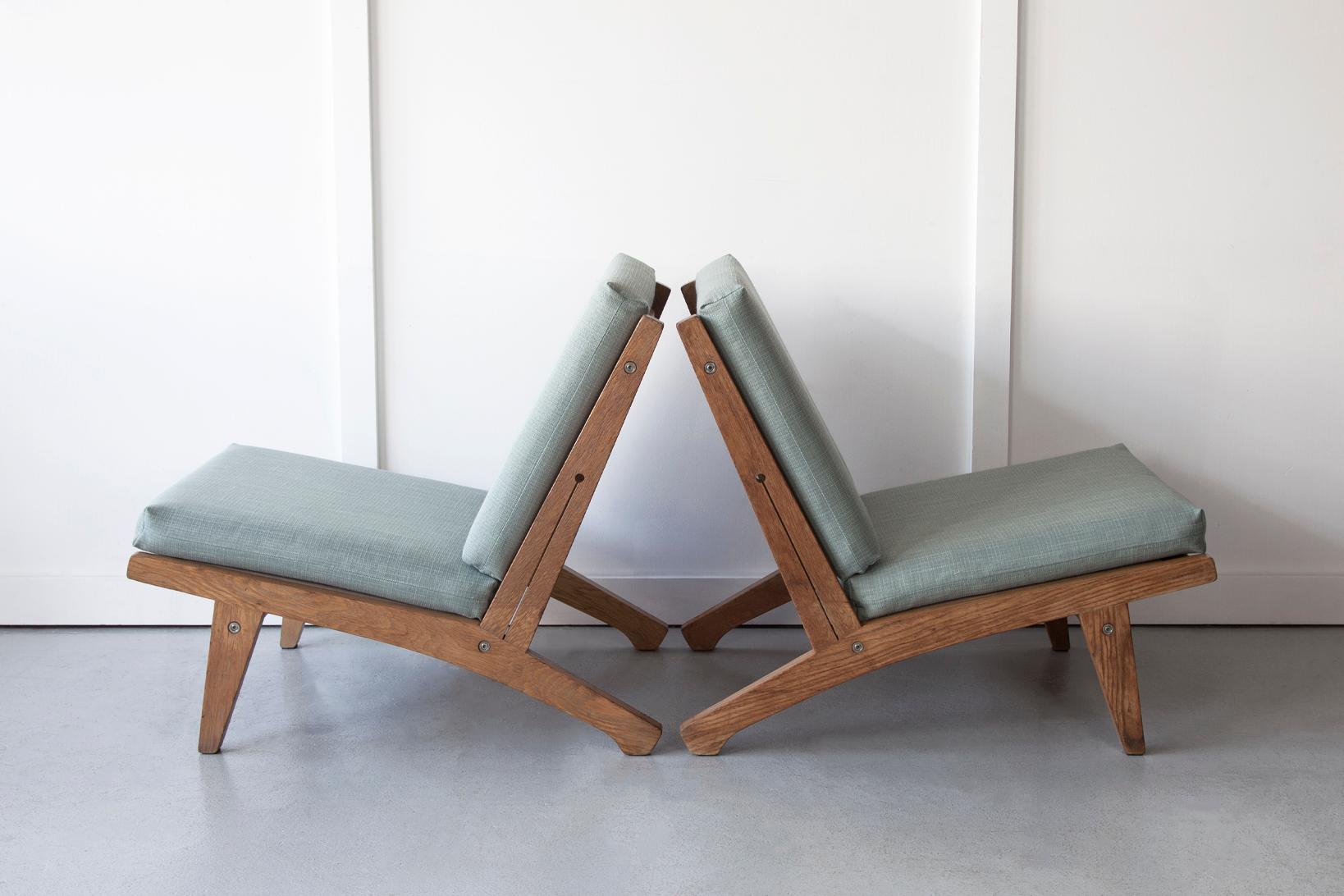 Mid-Century Modern A Pair of Hans J. Wegner Easy Chairs, Model GE-370, Mid 20th Century, Danish 