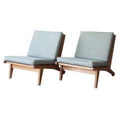 A Pair of Hans J. Wegner Easy Chairs, Model GE-370, Mid 20th Century, Danish 