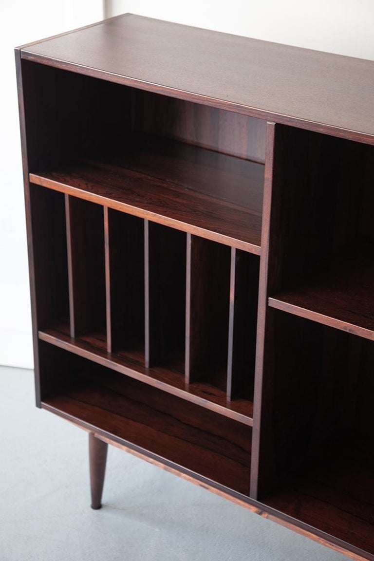 Mid20th Century, Danish Record Bookcase in Rosewood at 1stDibs