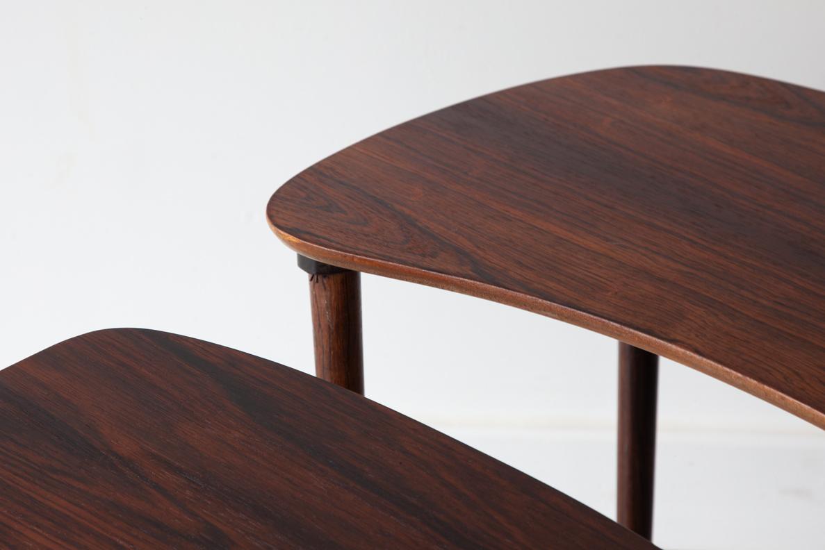 Mid-20th Century, Danish, Rosewood Nest of Side Tables 5
