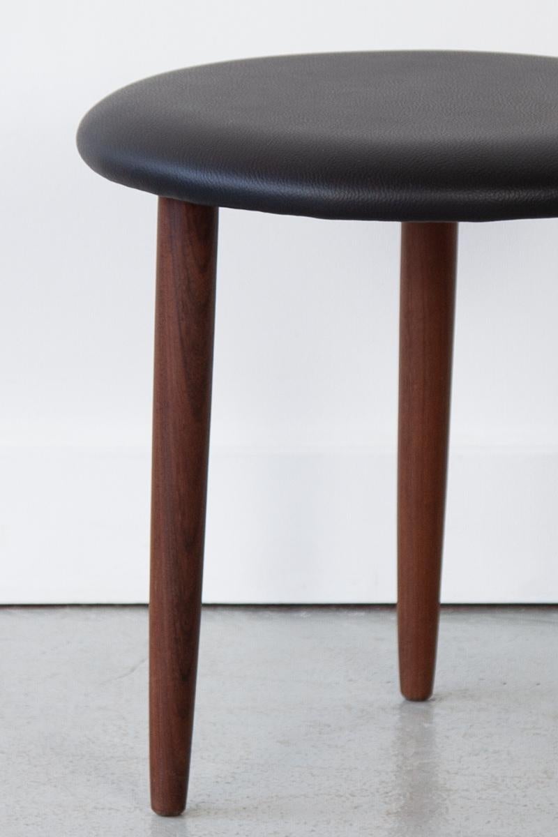 Mid 20th Century, Danish Round Tripod Footstool For Sale 1