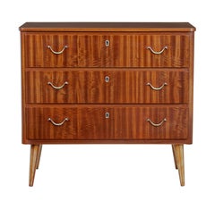 Mid 20th century Danish small teak chest of drawers