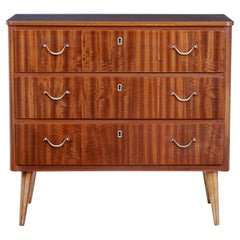 Mid 20th century Danish small teak chest of drawers