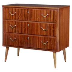 Mid 20th century Danish small teak chest of drawers