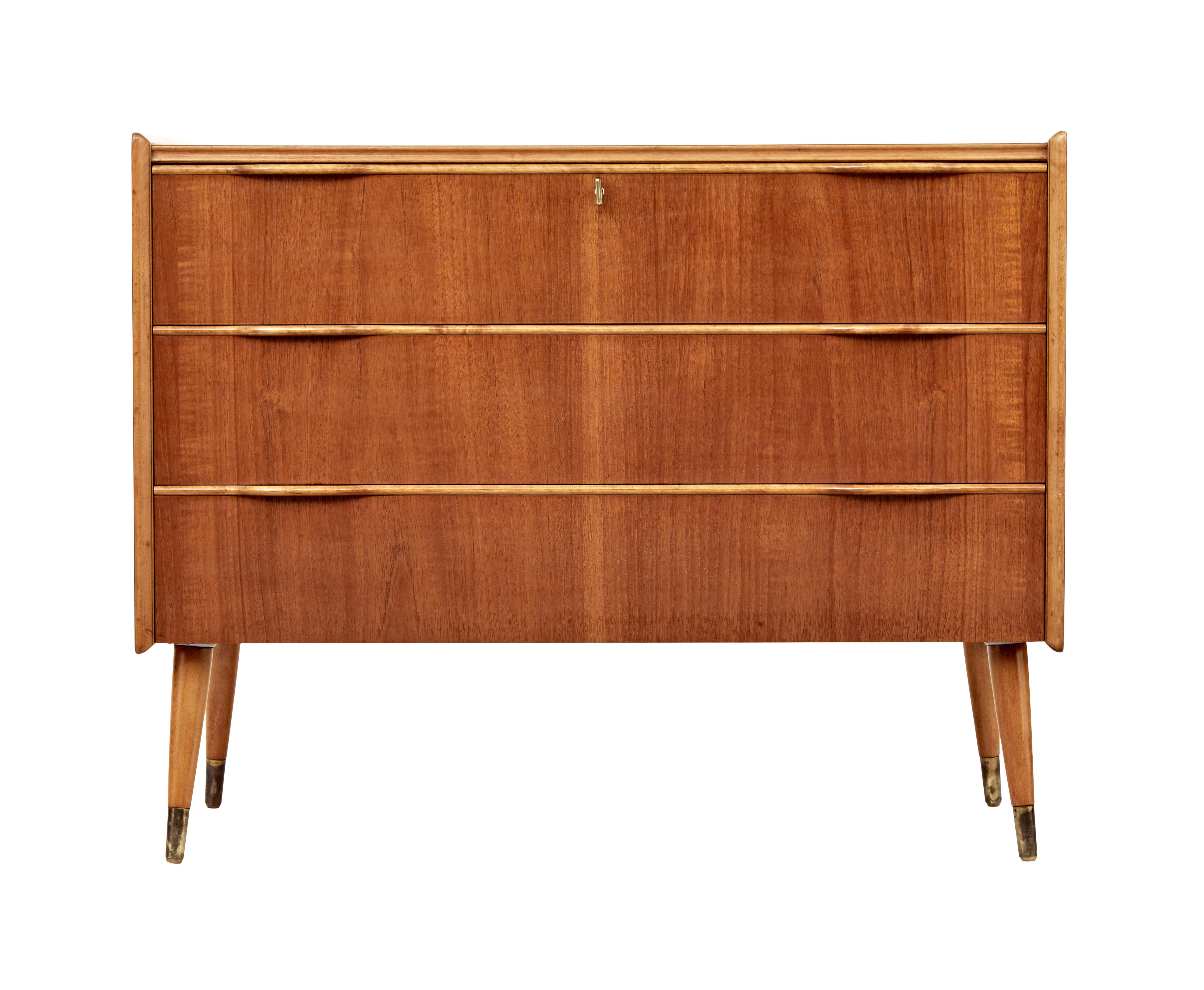 Mid-Century Modern Mid 20th century Danish teak chest of drawers by Henning Jorgensen For Sale