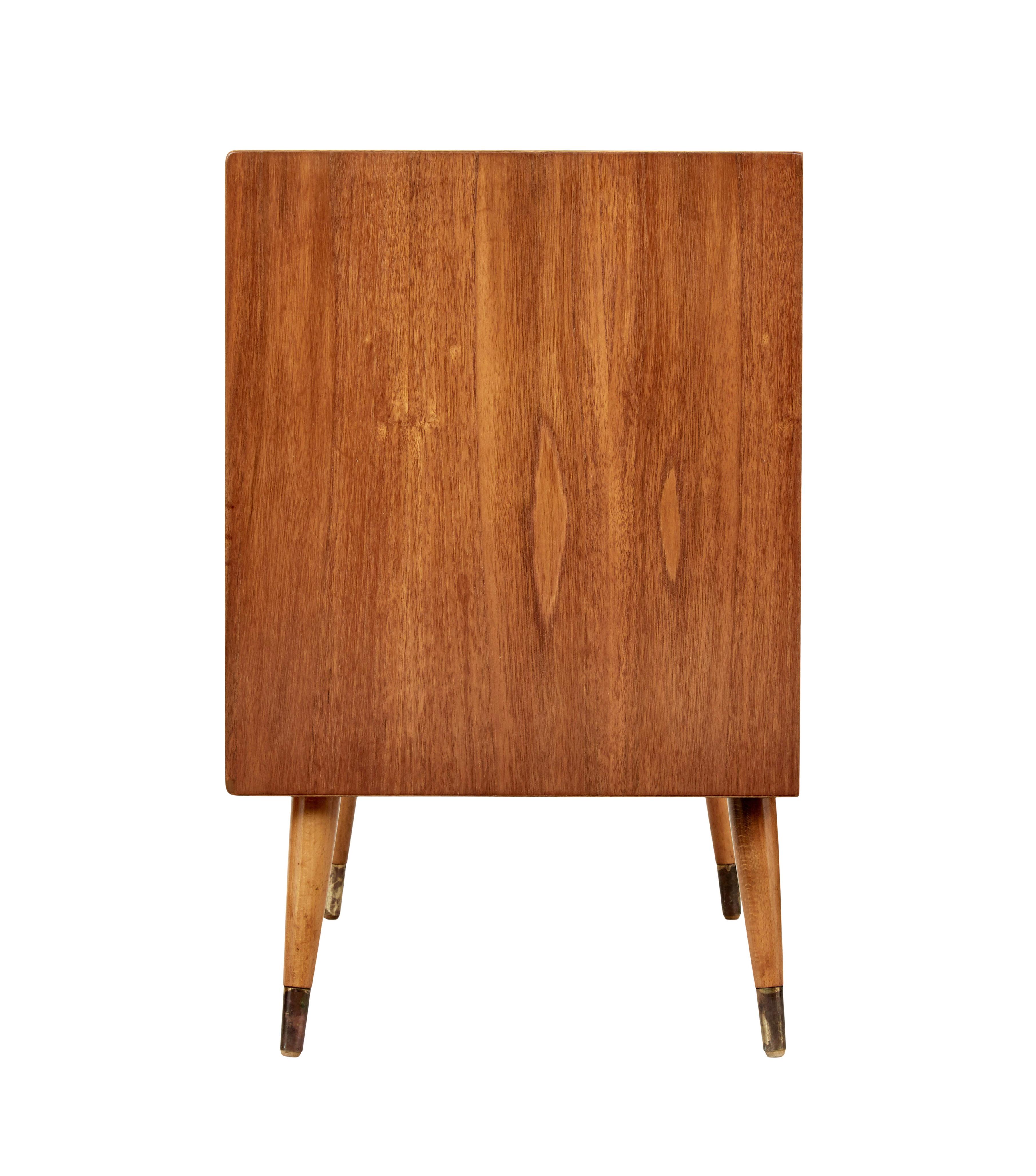 Hand-Crafted Mid 20th century Danish teak chest of drawers by Henning Jorgensen For Sale