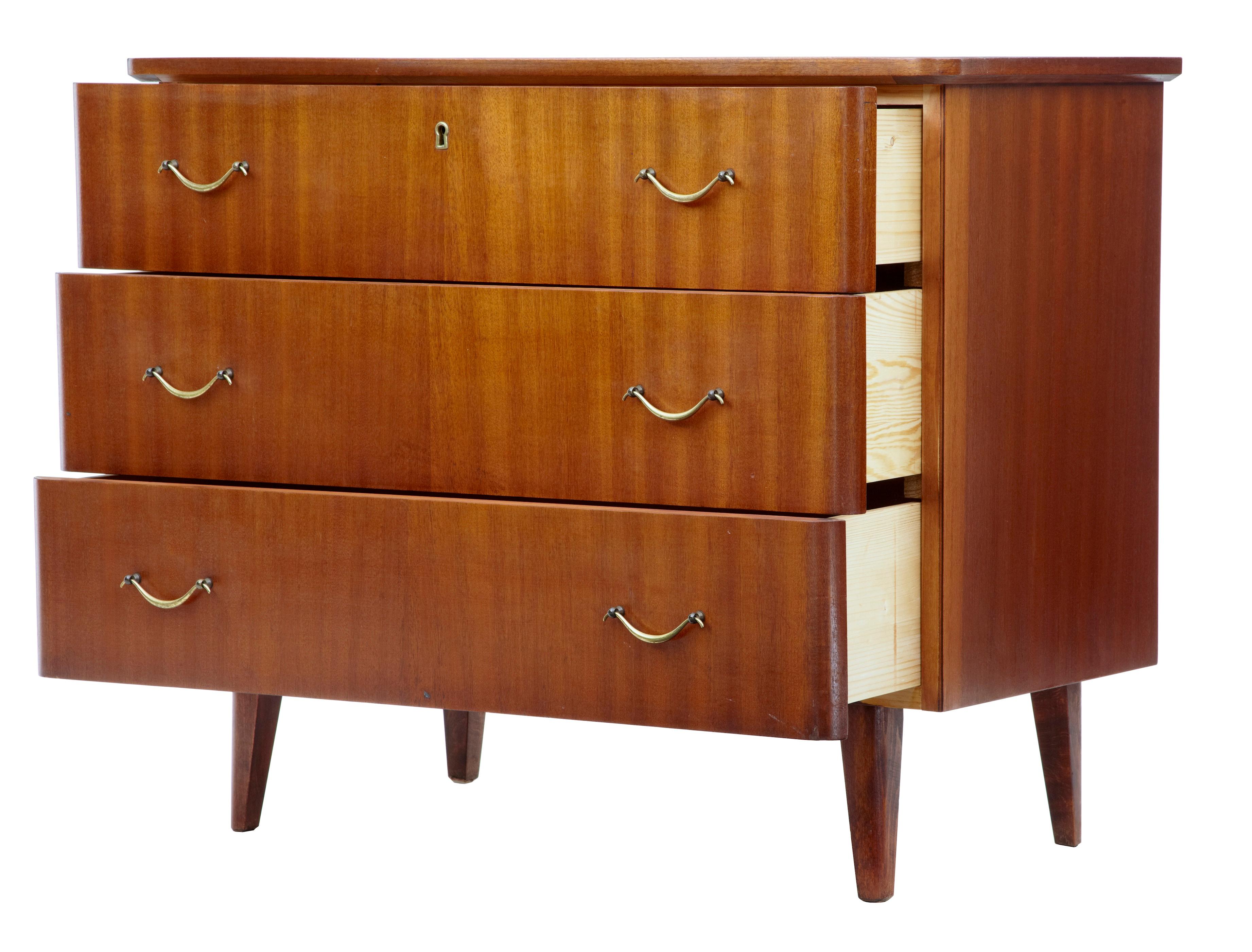 Hand-Crafted Mid-20th Century Danish Teak Chest of Drawers