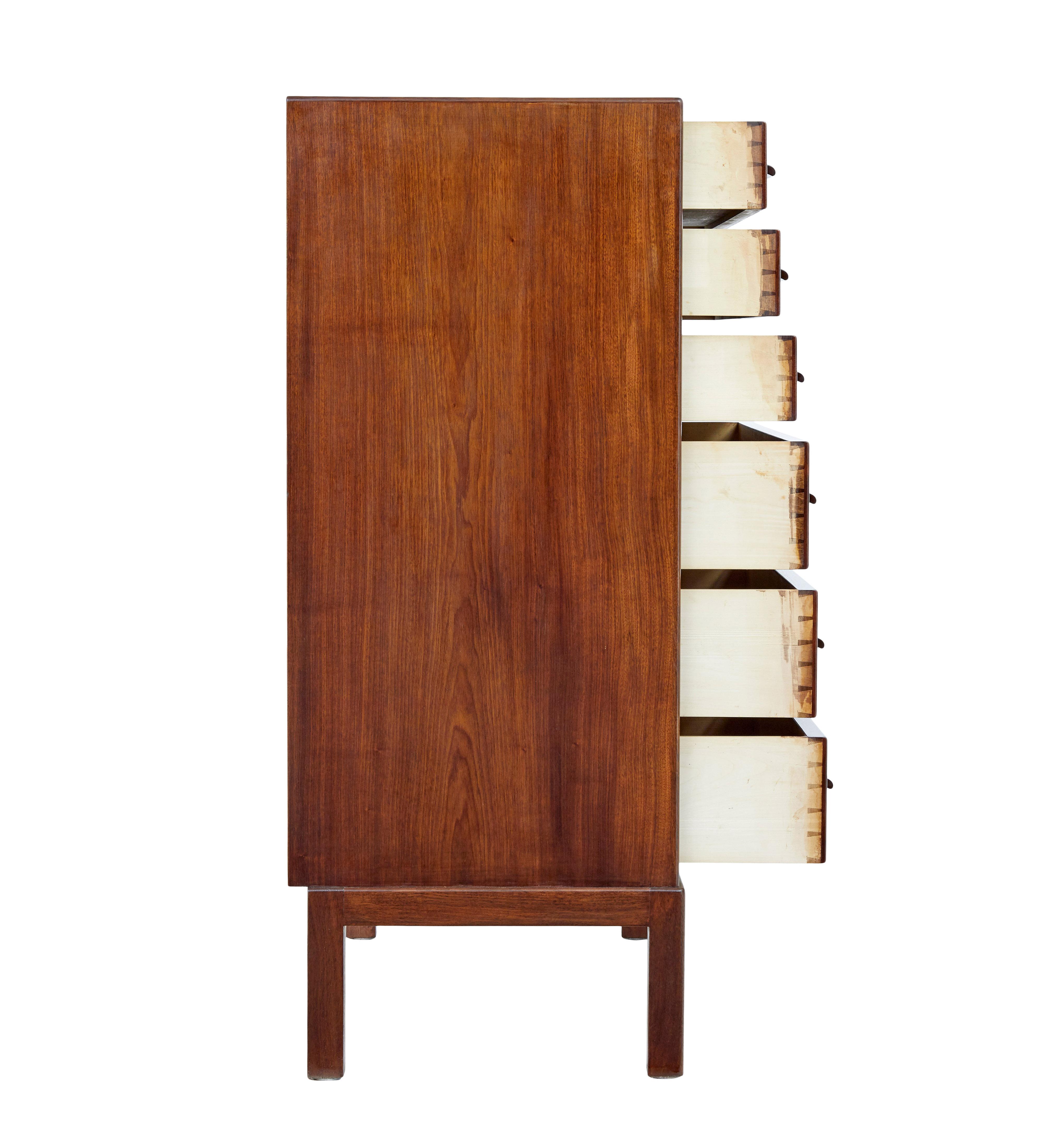 Mid 20th century Danish teak chest of drawers 1