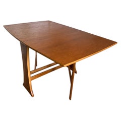 Mid 20th Century Danish Teak Drop-Leaf Dining Table by Ansager Møbler