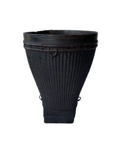 Rattan Basket Dayak Tribe Hand-Woven from Kalimantan, Borneo, Mid 20th Century