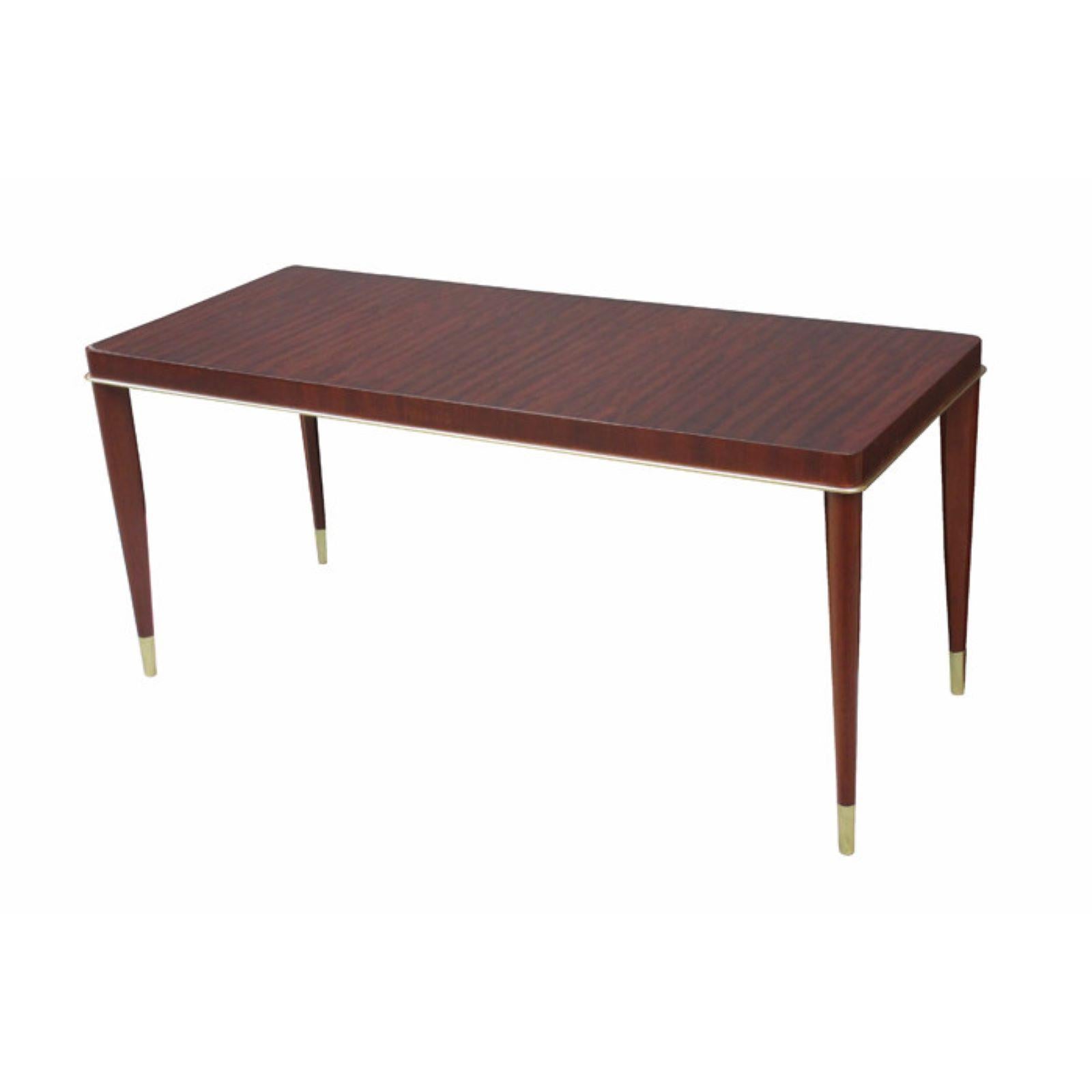 Table basse Art Déco conçue par De Coene Fréres avec des détails en bronze patiné. Avec le Label original de De Coene.