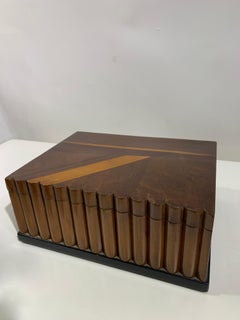 Mid-Century Modern Decorative Box with Wood Marquetry, France, 1935