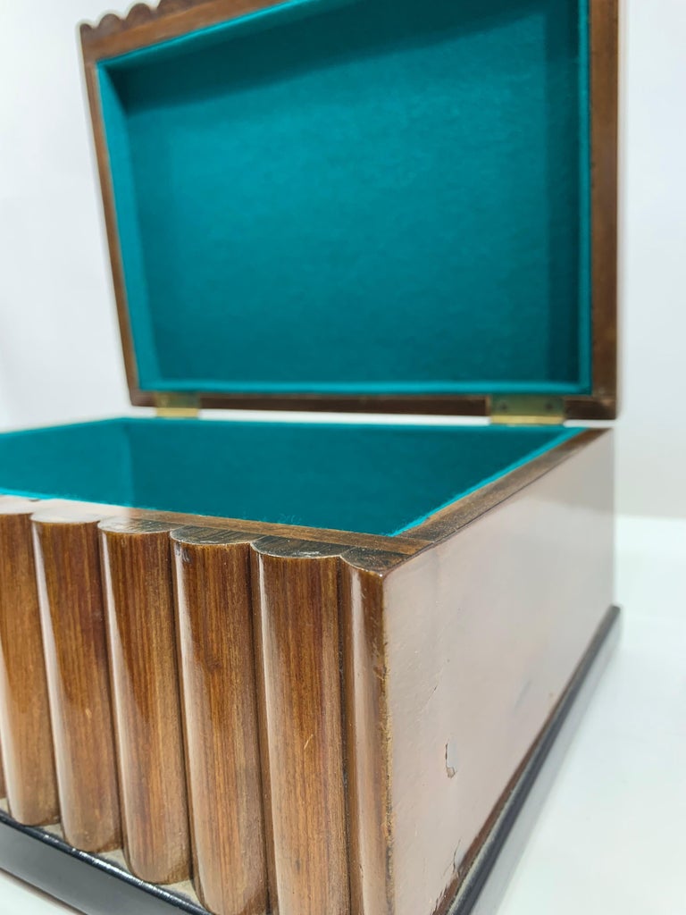Mid20th Century Decorative Wooden Box For Sale at 1stDibs