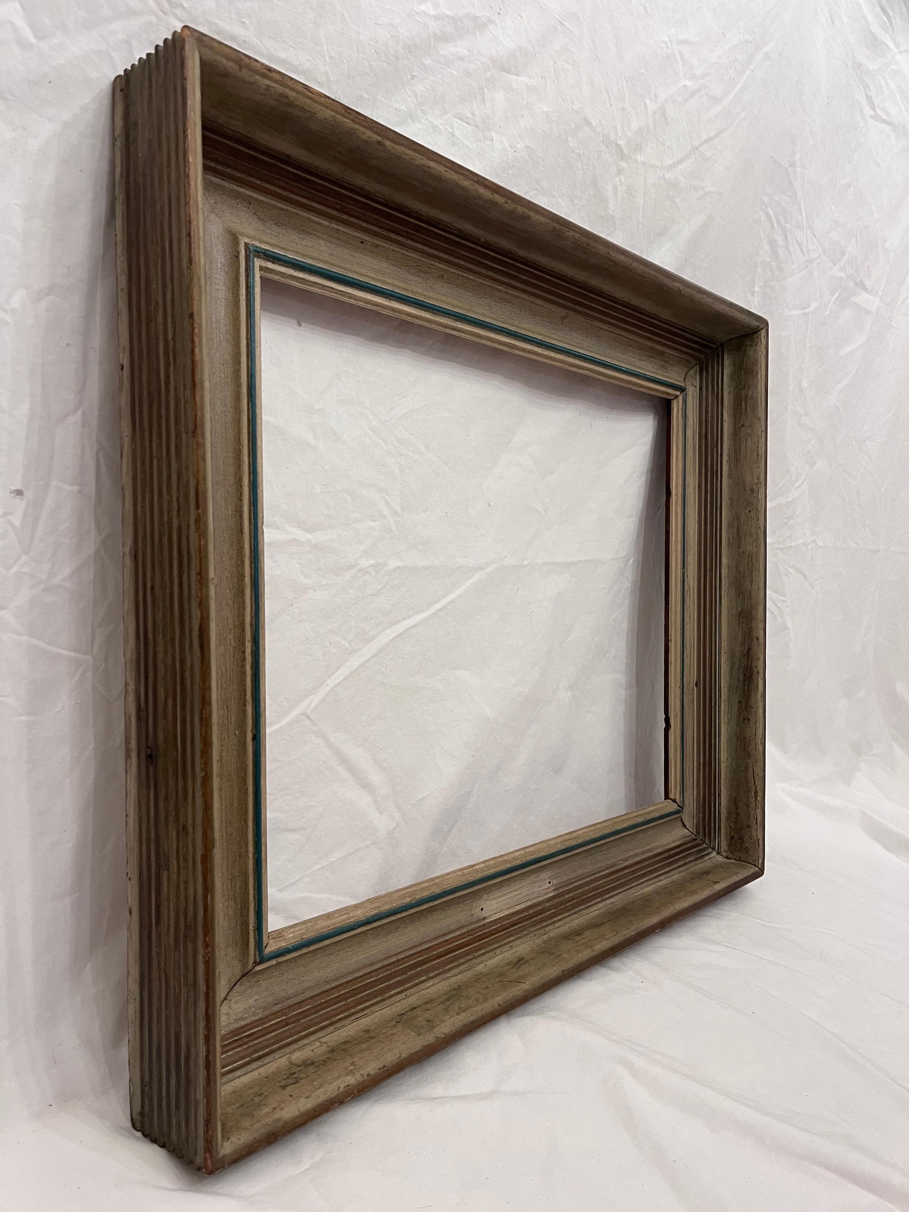 Mid-Century Modern Mid 20th Century Deep Profile Modernist Style American Picture Frame 20 x 16