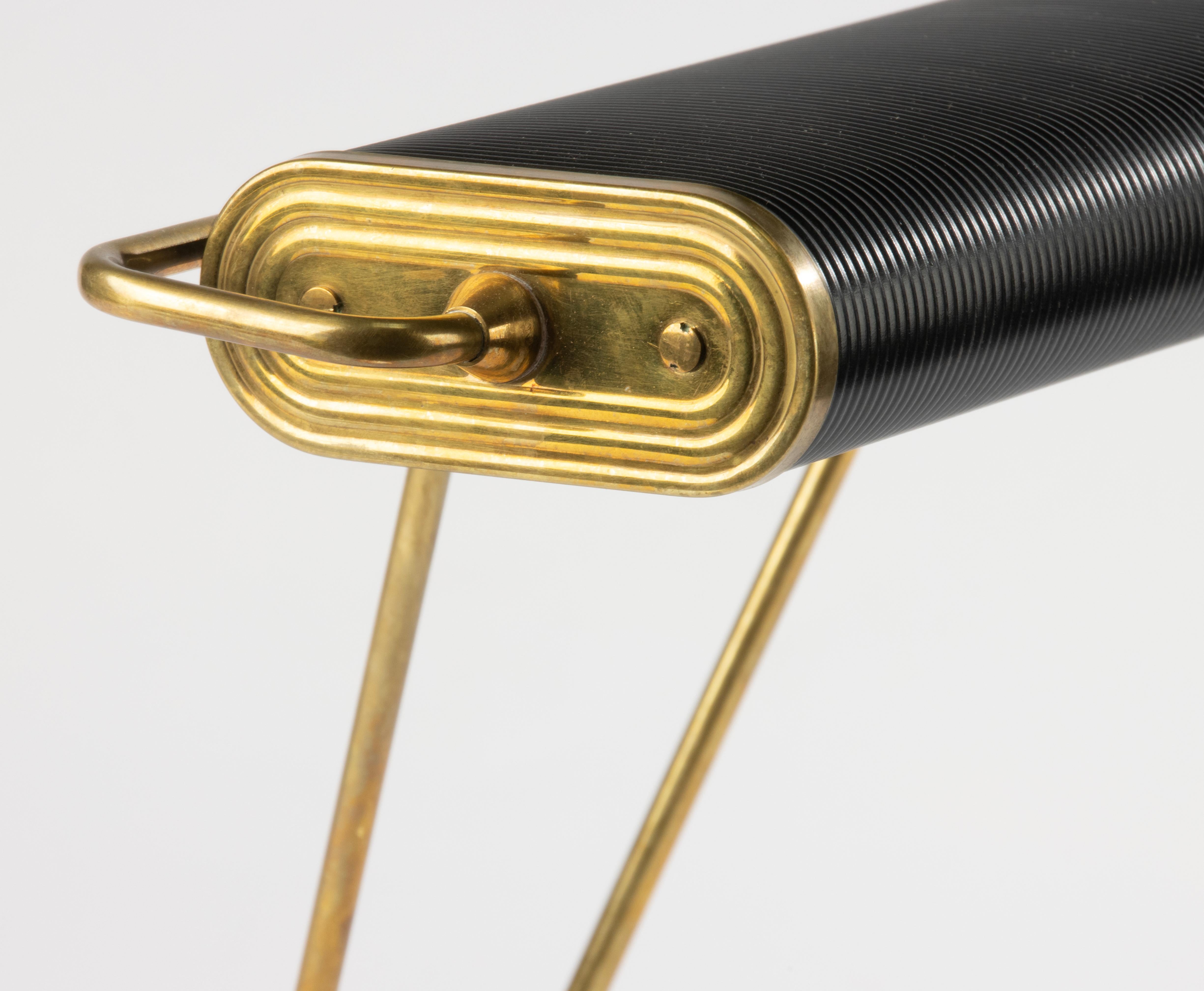 Lámpara de escritorio de mediados del siglo XX - Andre Monique para JUMO - Estilo Eileen Gray Metal en venta
