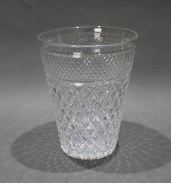Mid-20th Century Diamond-Cut Crystal Vase or Champagne Bucket