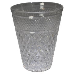 Vase ou seau à champagne en cristal taillé en diamant du milieu du 20e siècle