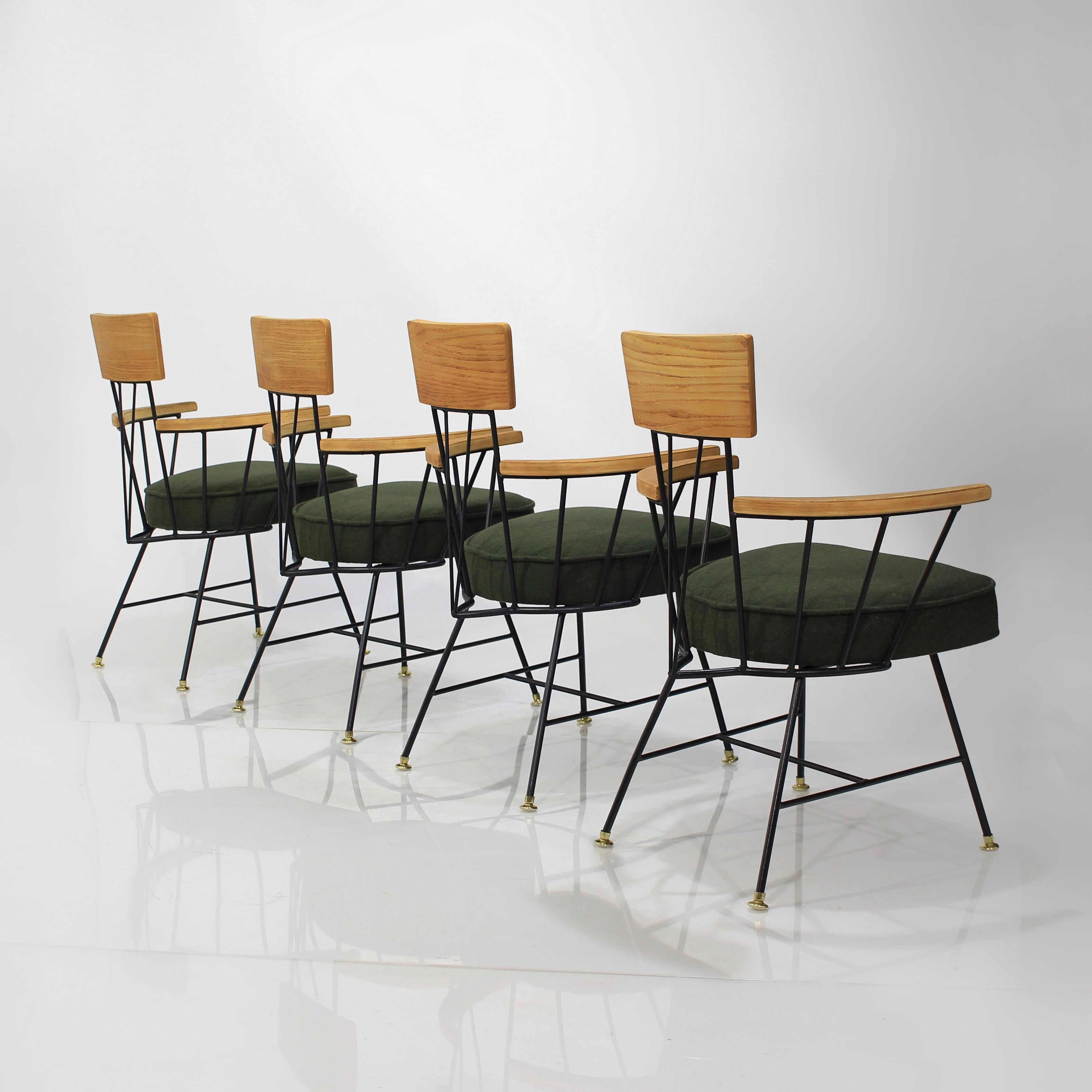 Mid 20th Century Dining Chairs by Richard McCarthy in Iron and Wood 5