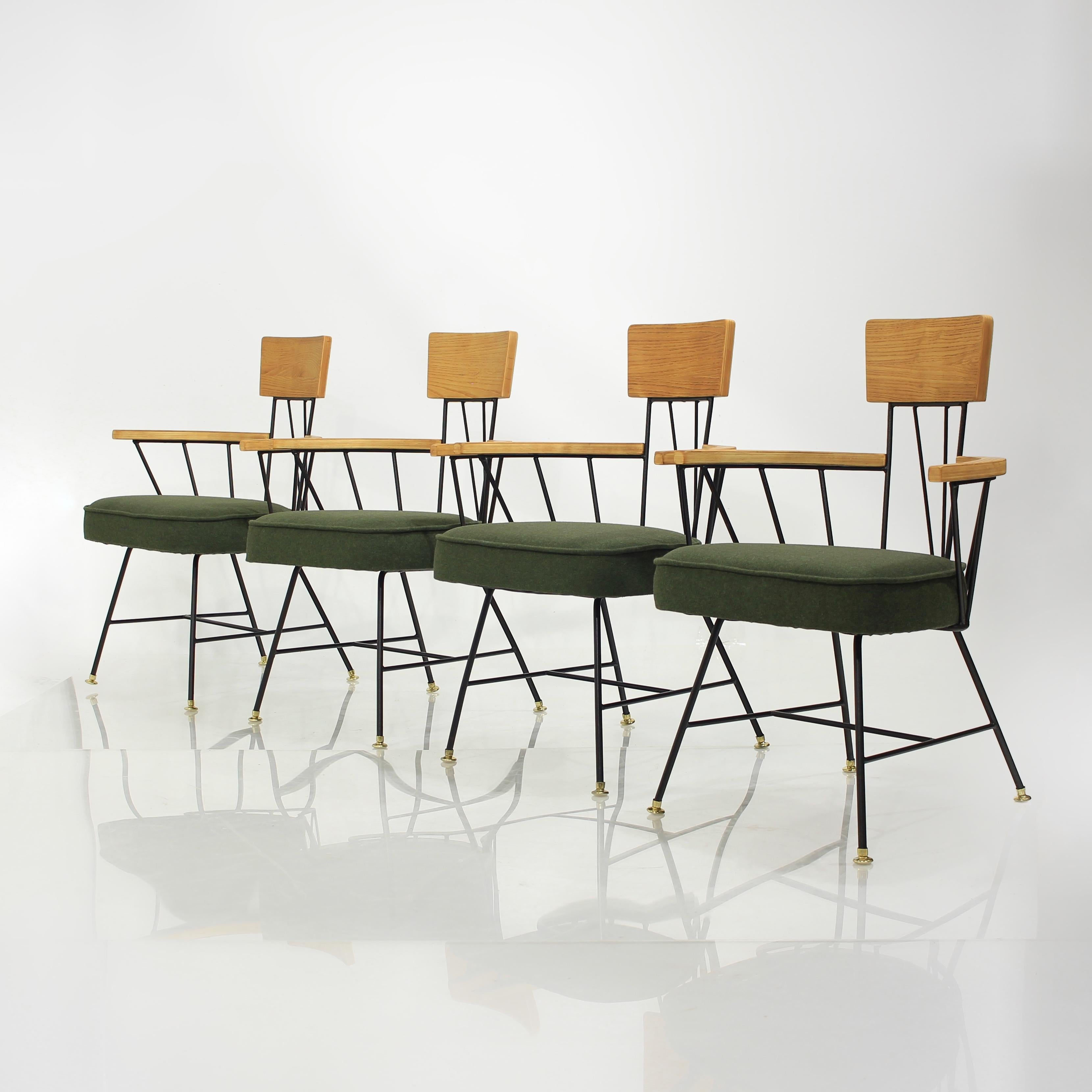 Mid 20th Century Dining Chairs by Richard McCarthy in Iron and Wood 1