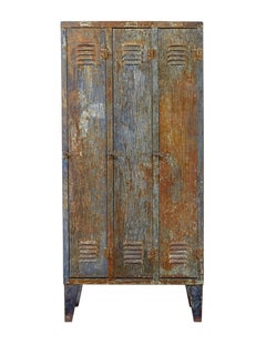Mid 20th century distressed industrial cabinet