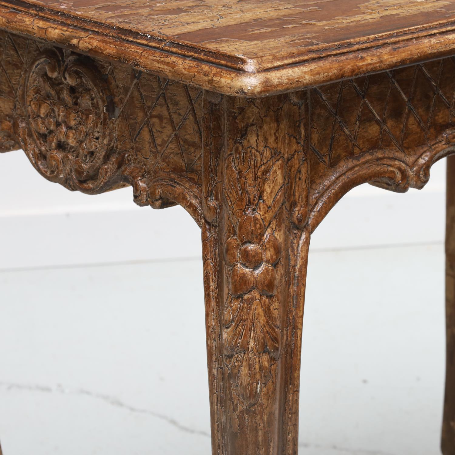 Unknown Mid 20th Century Distressed Louis XV Style Side Tables, a Pair For Sale
