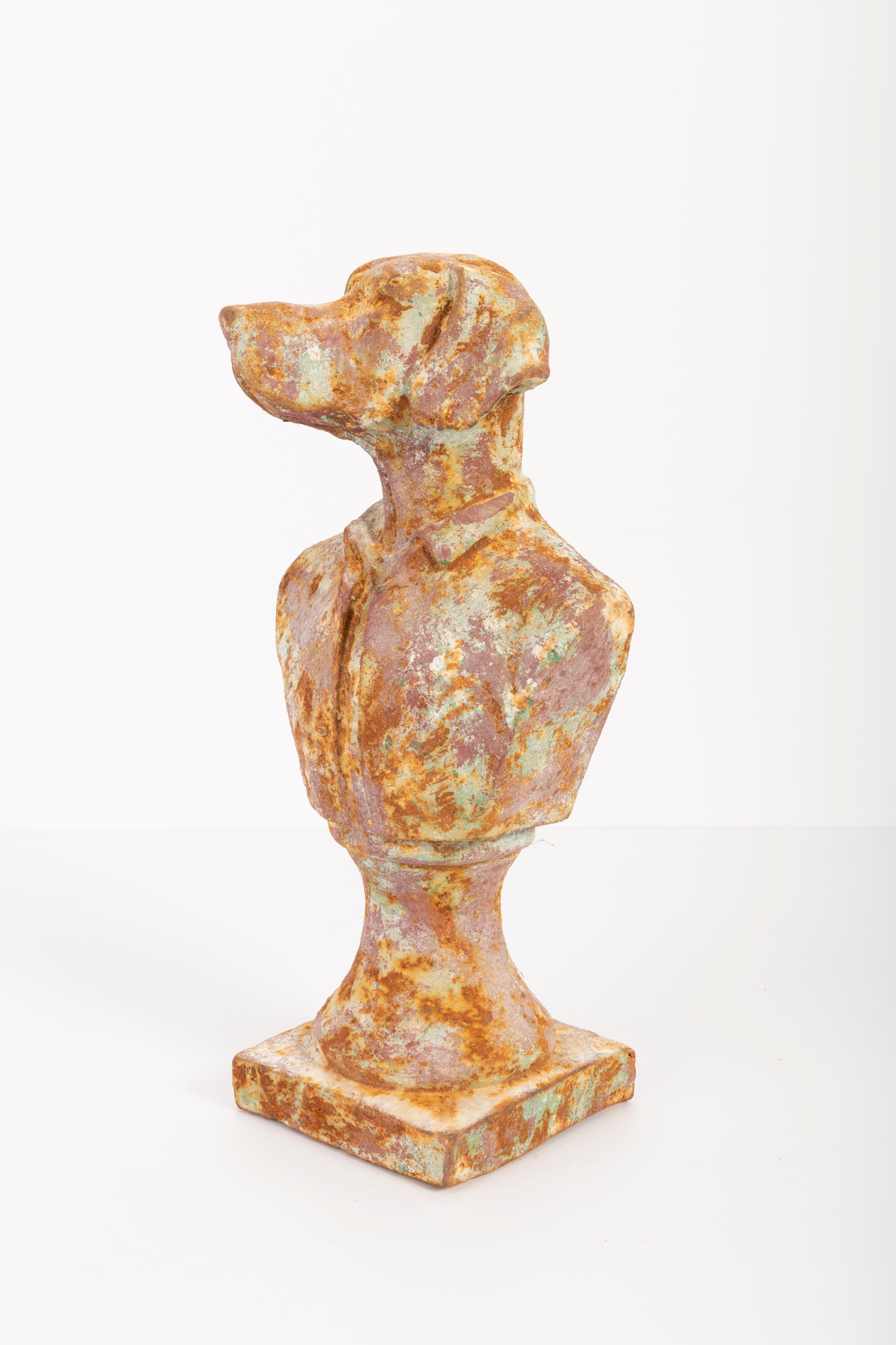 Mid-20th Century Dog Cast Iron Decorative Sculpture, Italy, 1950s In Good Condition In 05-080 Hornowek, PL