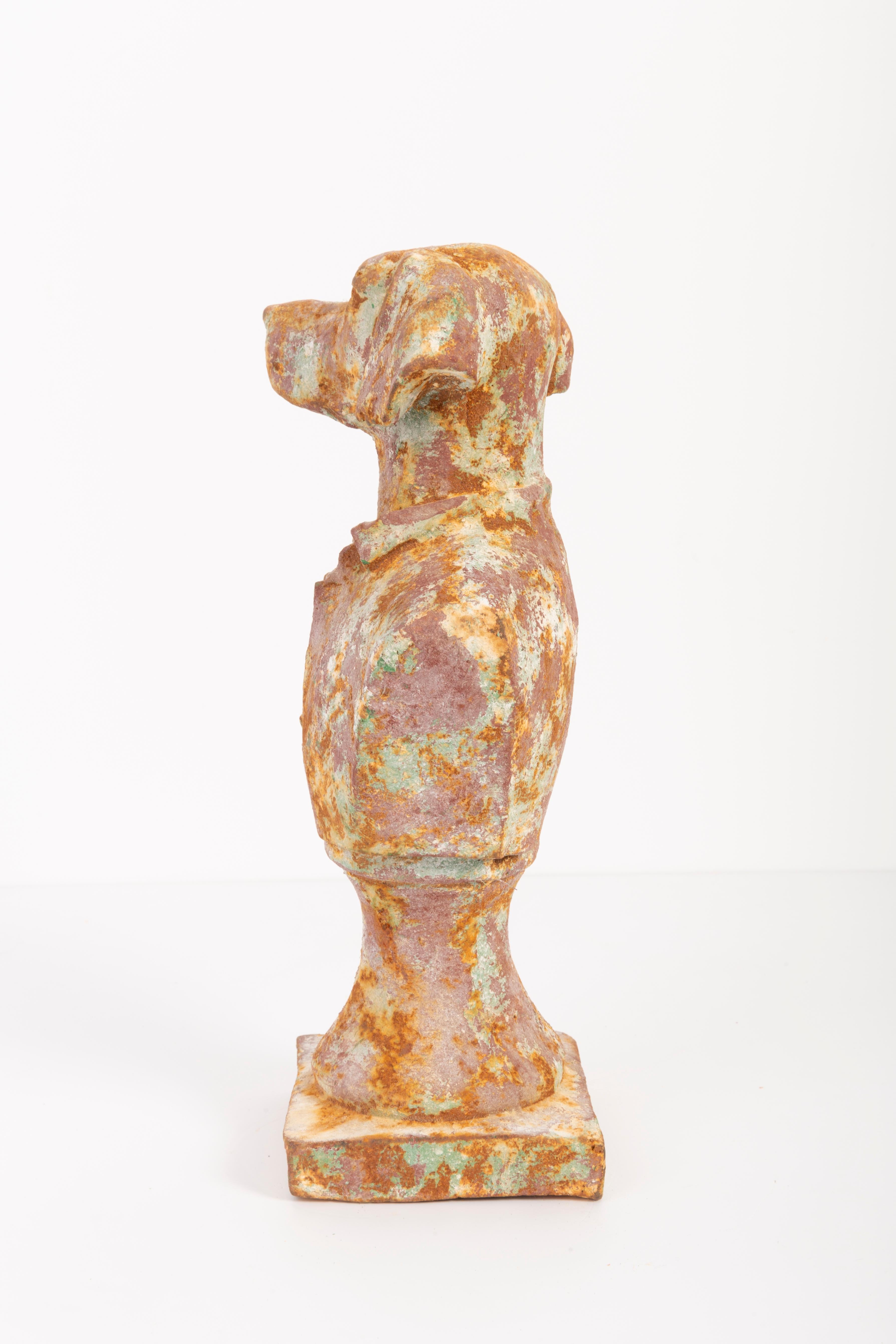 Cast Stone Mid-20th Century Dog Cast Iron Decorative Sculpture, Italy, 1950s